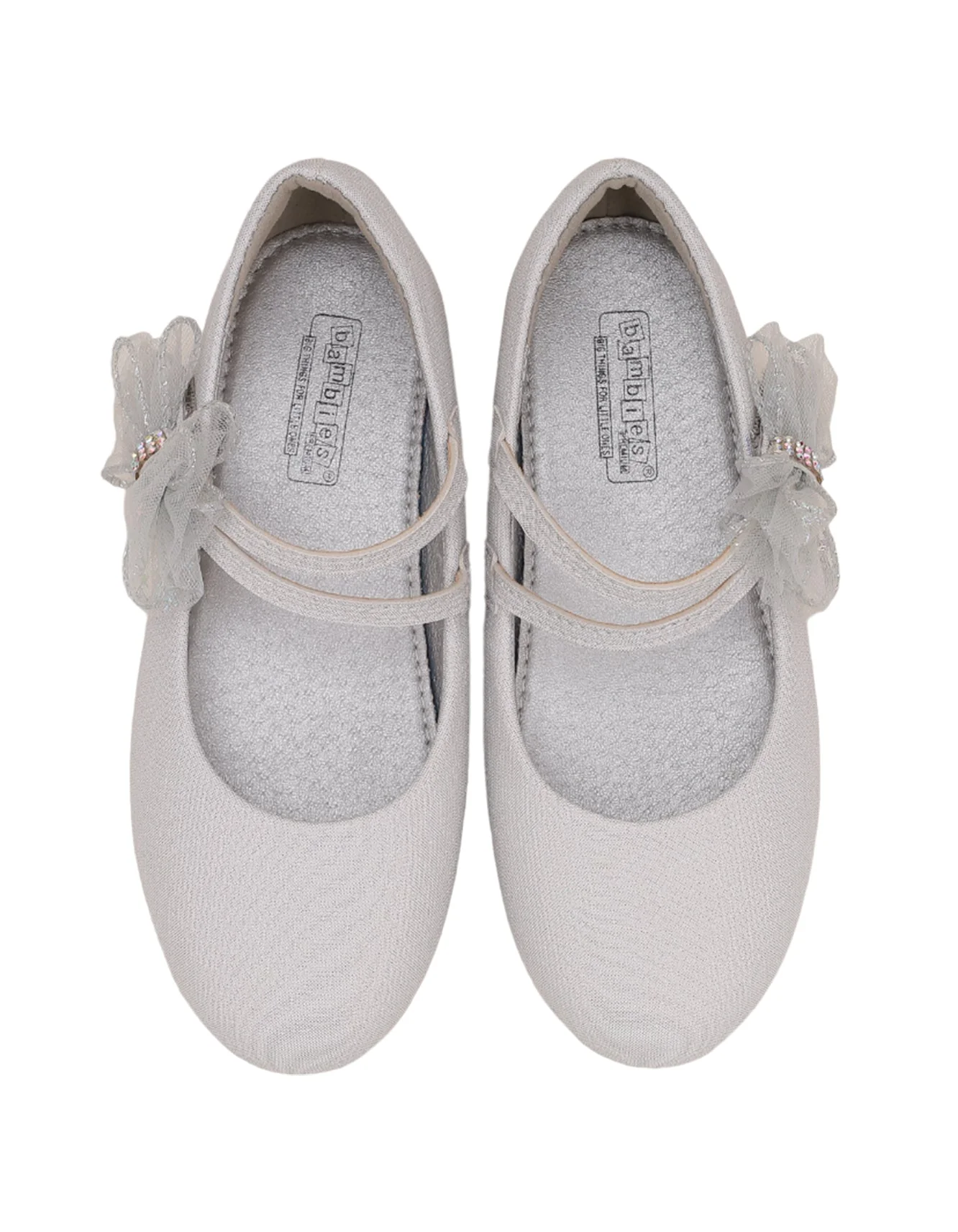 Shoes Light Gray Bow Theme for Girls - Kids - Image 2