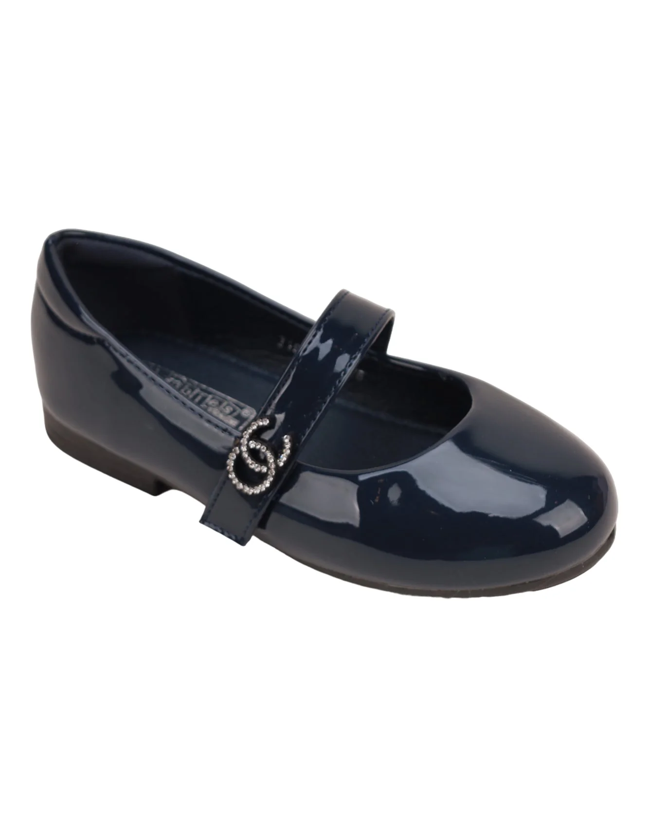 Shoes Shiny Navy Blue with Strap - Toddler - Image 3