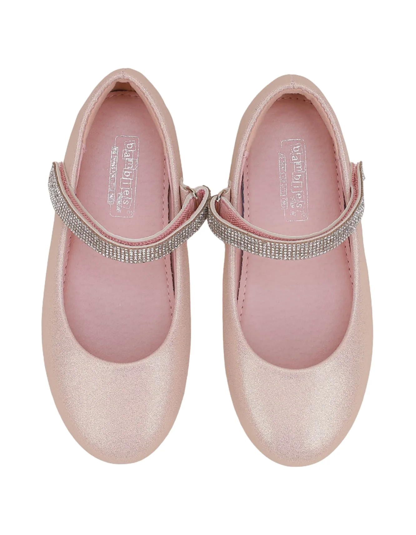 Shoes Shiny Pink with Diamontee Straps for Girls - Toddler - Image 2