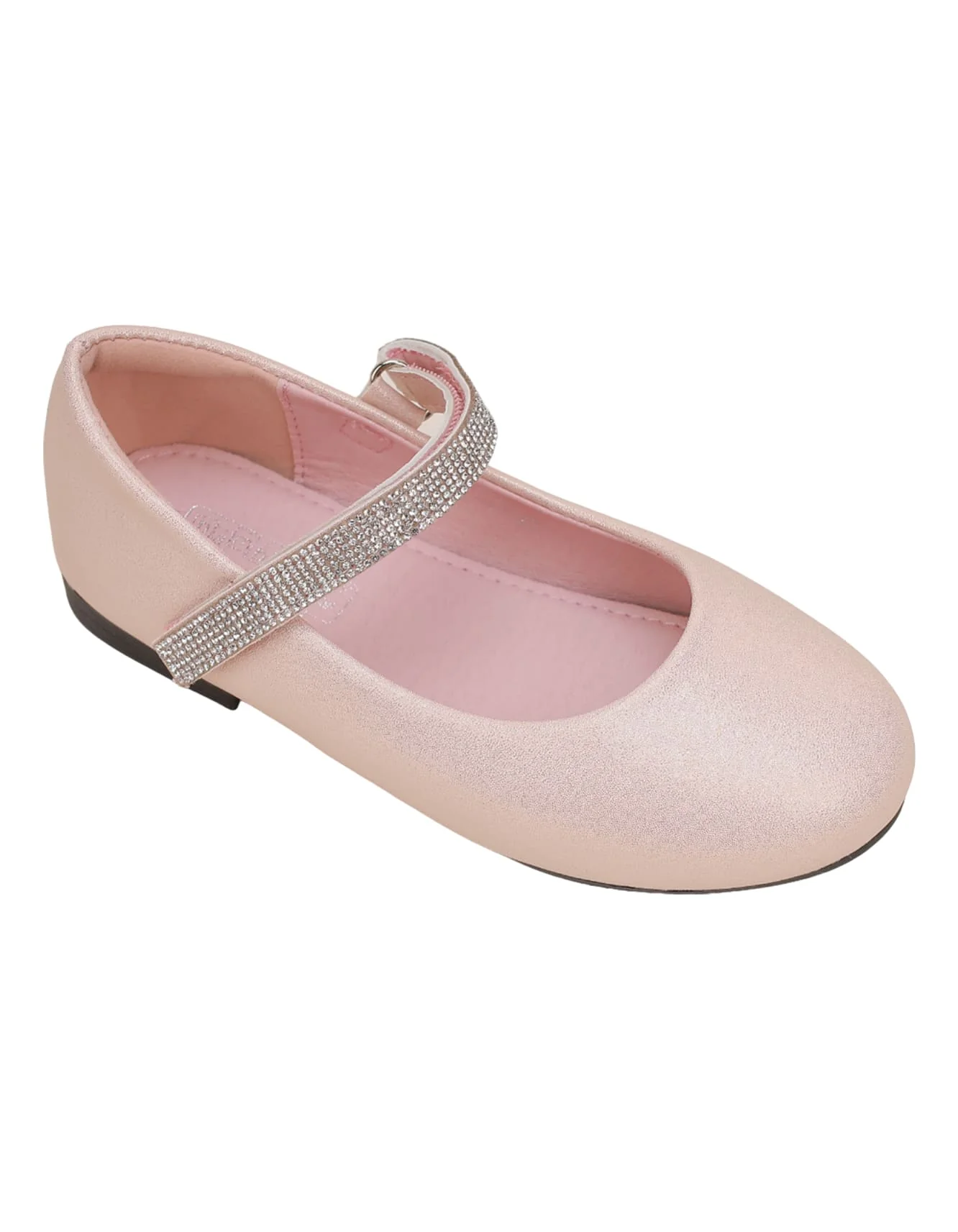 Shoes Shiny Pink with Diamontee Straps for Girls - Toddler - Image 3
