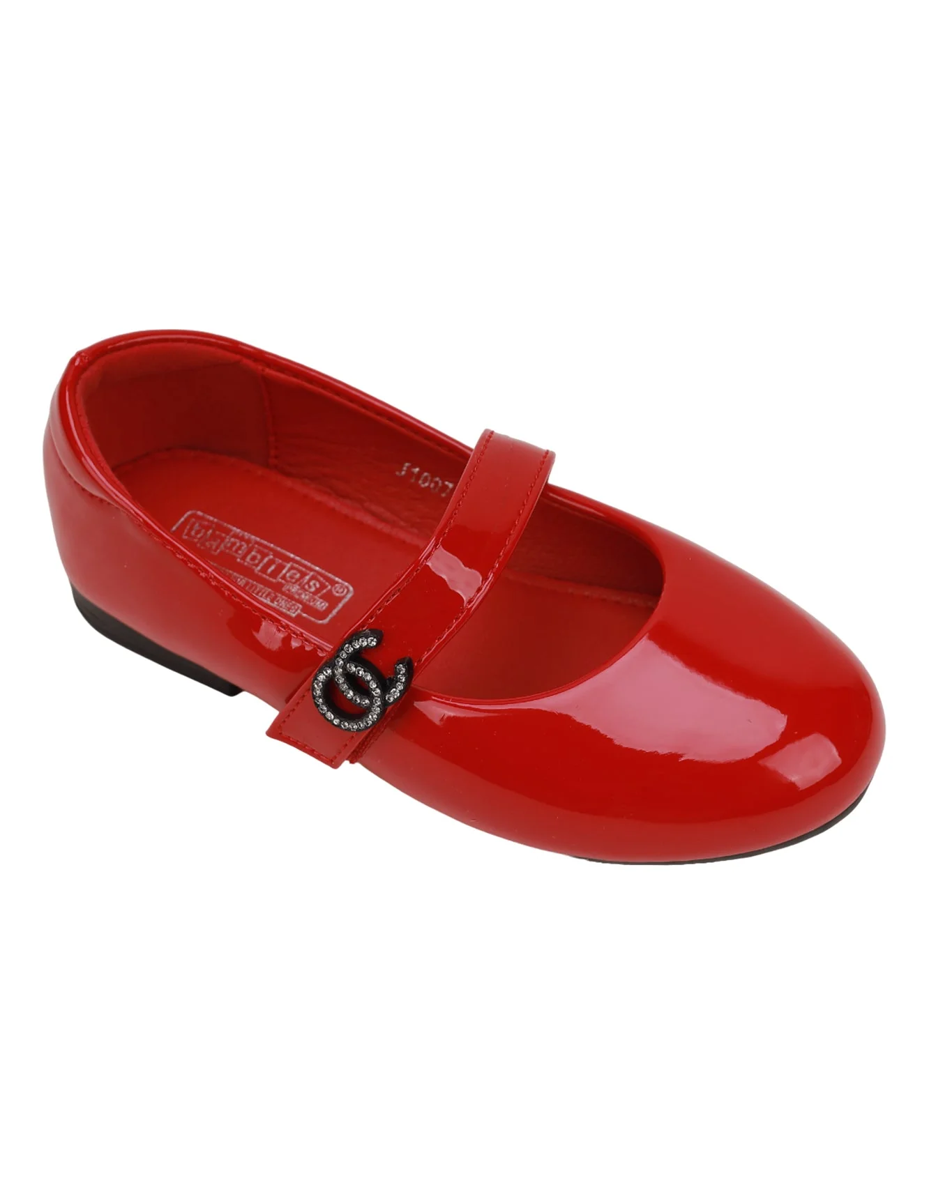 Shoes Shiny Red with Strap - Toddler - Image 3