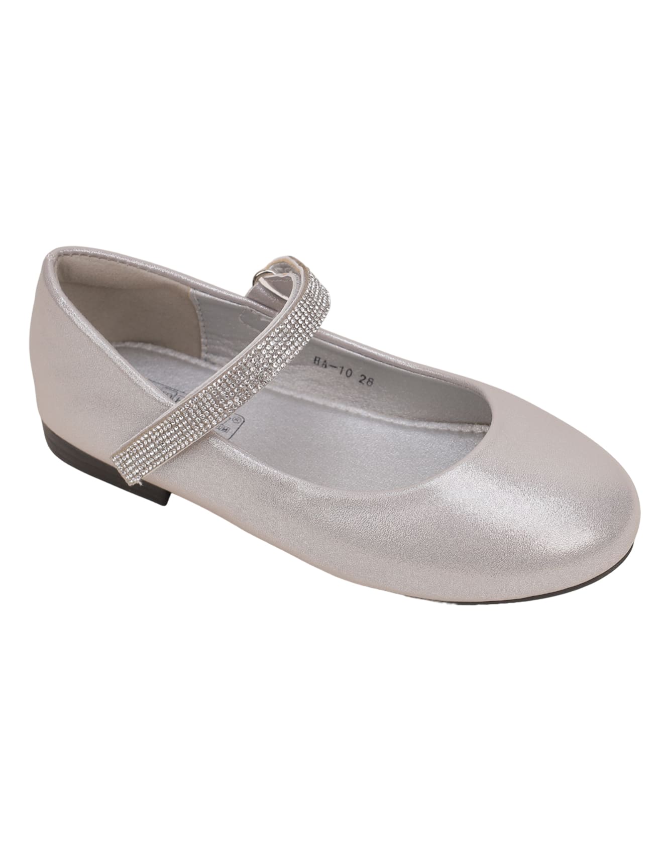 Shoes Shiny Silver with Diamontee Straps for Girls - Toddler - Image 3