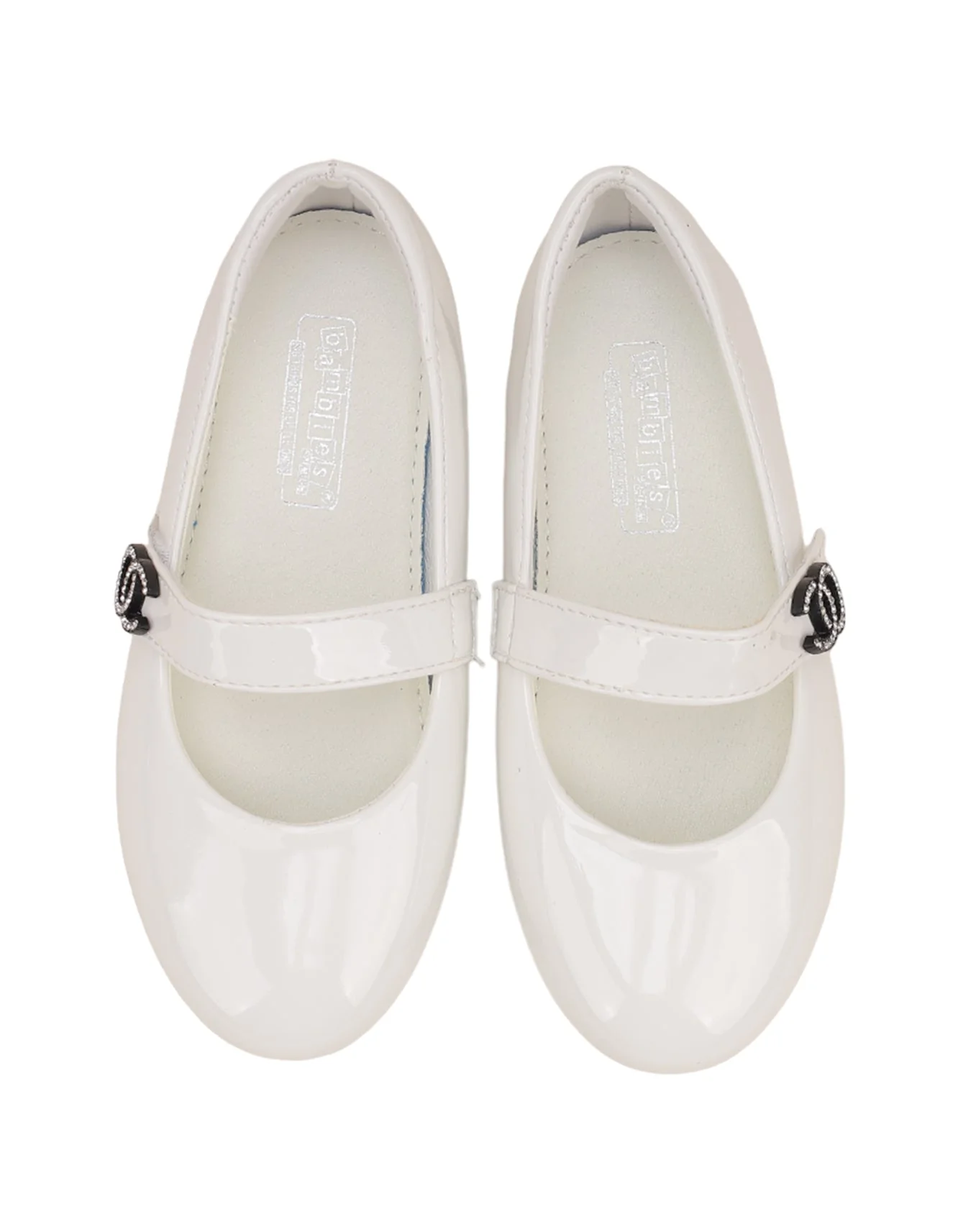 Shoes Shiny White with Strap - Toddler - Image 2