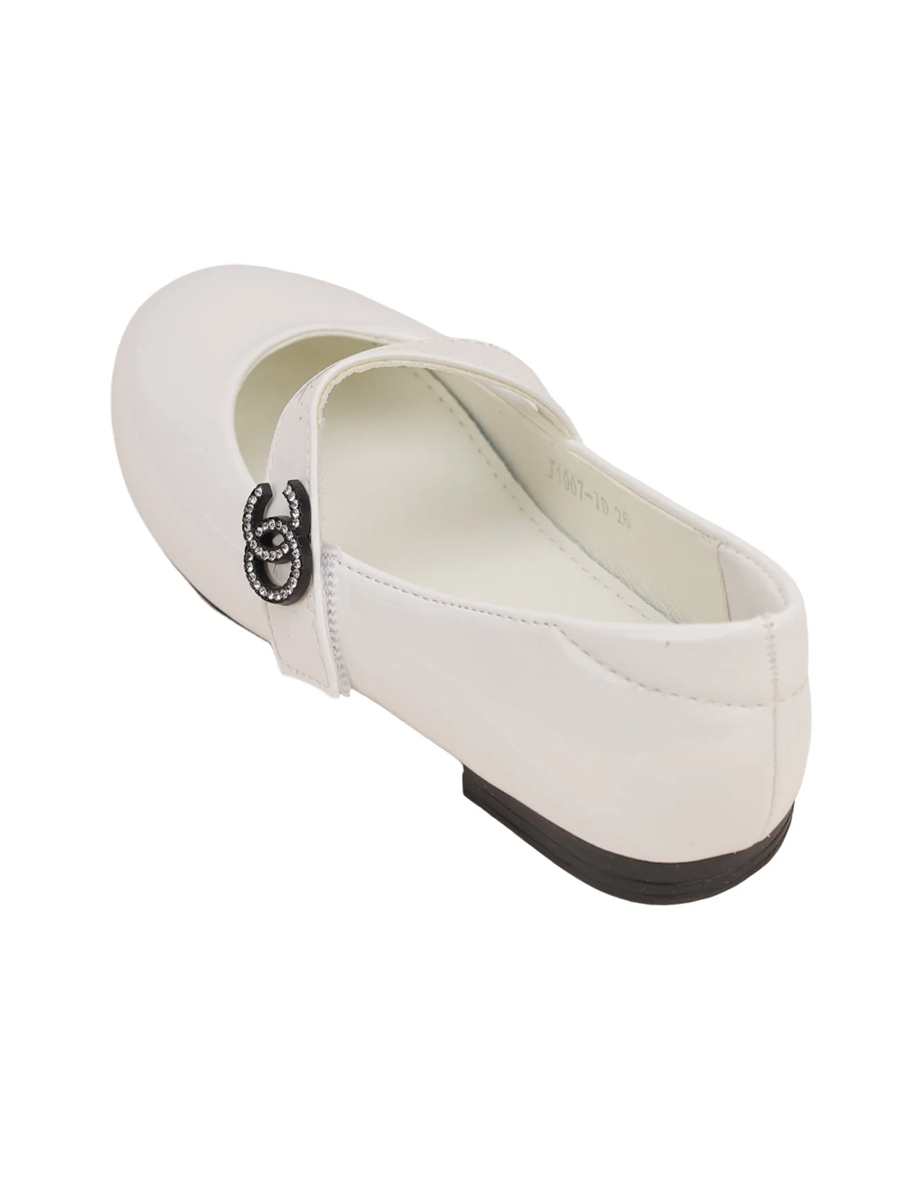 Shoes Shiny White with Strap - Toddler - Image 5