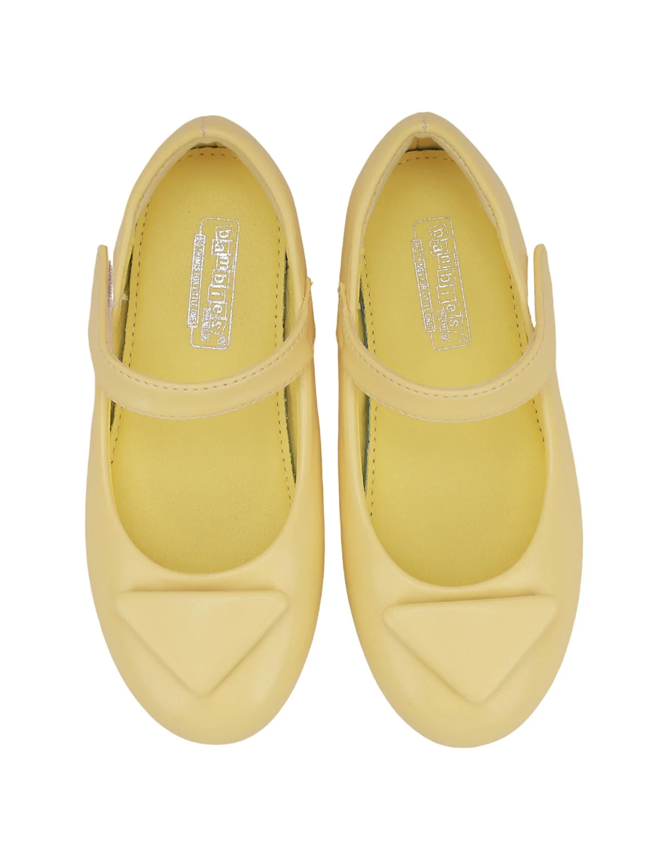 Shoes Yellow with Triangle Motif for Girls - Toddler - Image 2