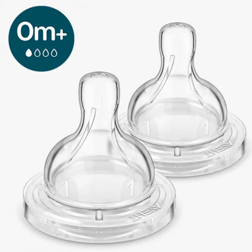 Silicone Teat Anti-Colic 0m+ PK2 Philips AVENT® SCY761/02 at Zubaidas Official™ Pakistan