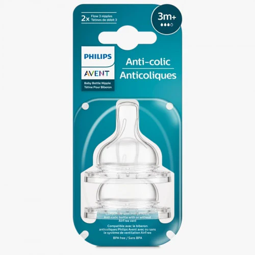 Silicone Teat Anti-Colic 3m+ Medium PK2 Philips AVENT® SCY763/02 at Zubaidas Official™ Pakistan - Image 2