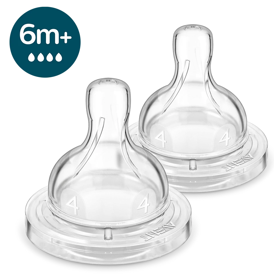 Silicone Teat Anti-Colic 6m+ PK2 Philips AVENT SCY764/02 at Zubaidas Official™ Pakistan