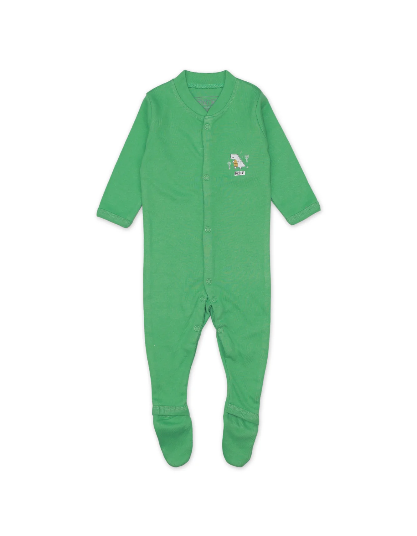 Zubaida's Sleep Suit Set with Green Dinos Theme for Boys - Pack of 3 - Image 3