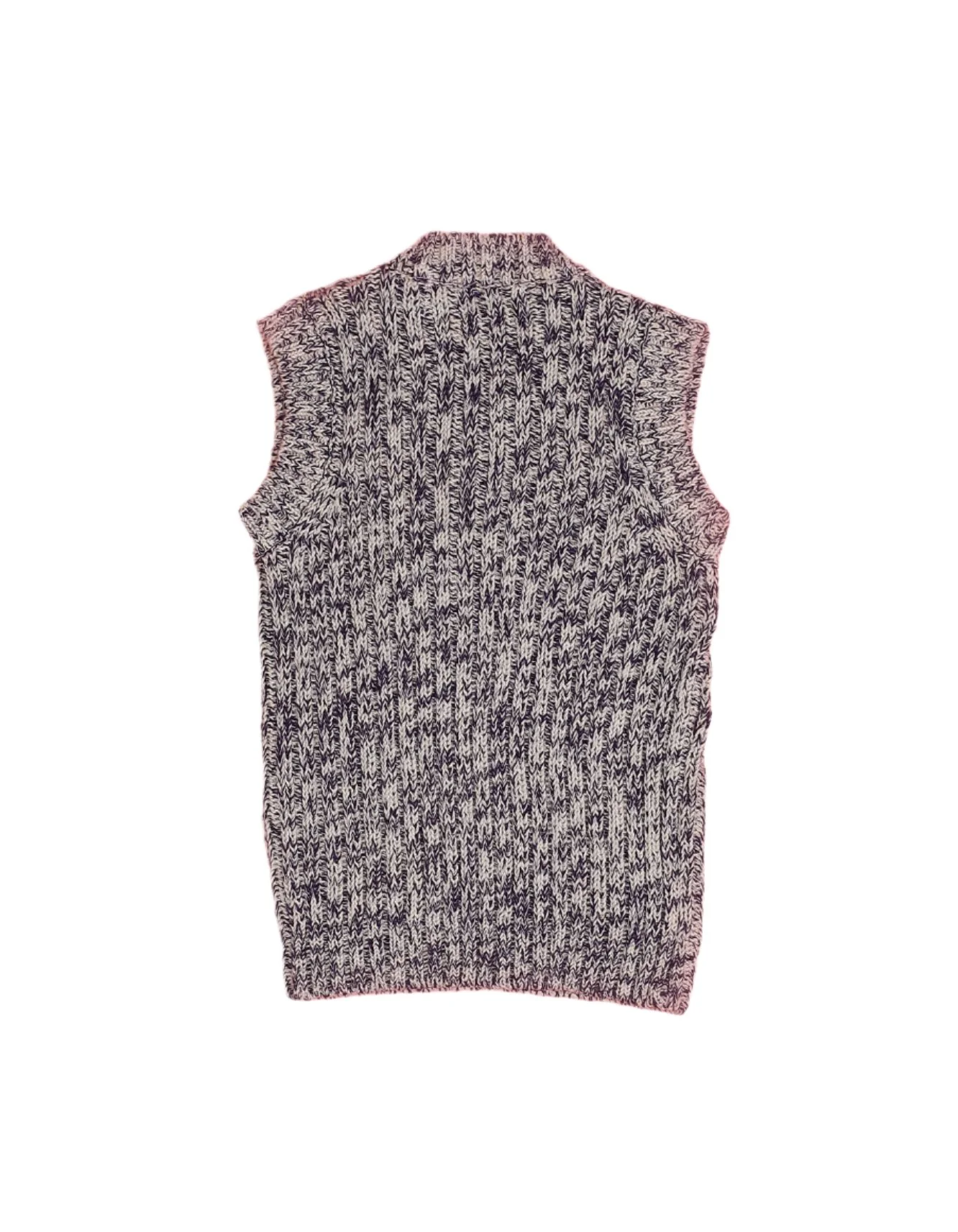 Zubaida's Sleeveless Sweater Black and Beige Knitted - Image 2