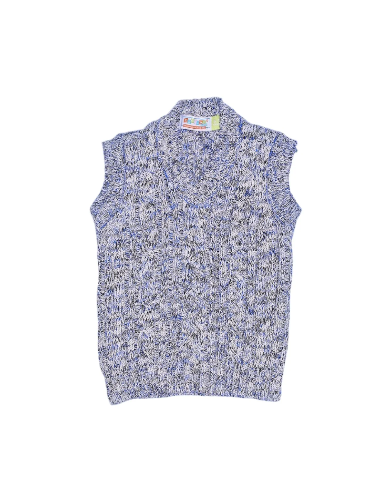 Zubaida's Sleeveless Sweater Melange Blue