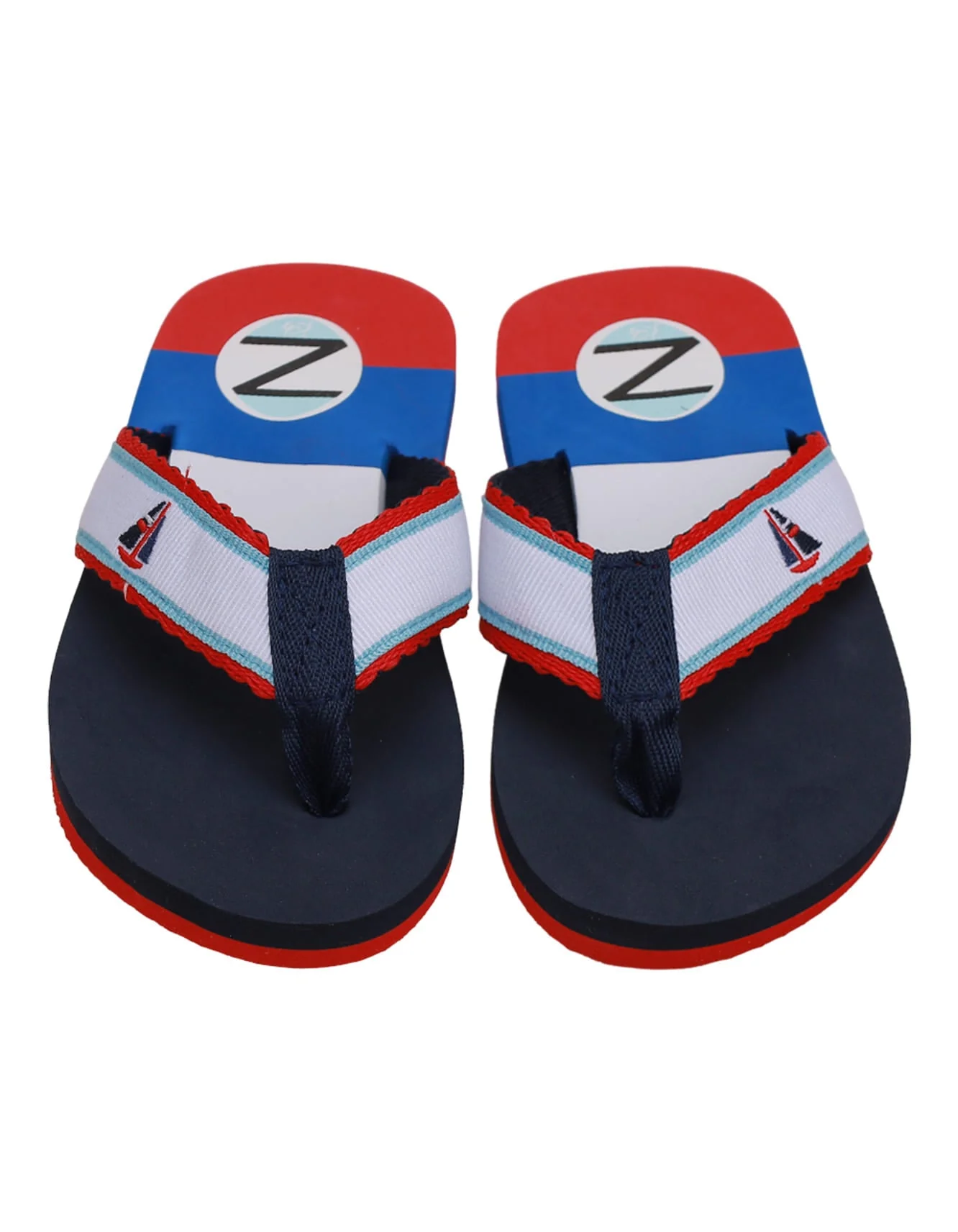 Slippers Blue & Red for Boys - Boat