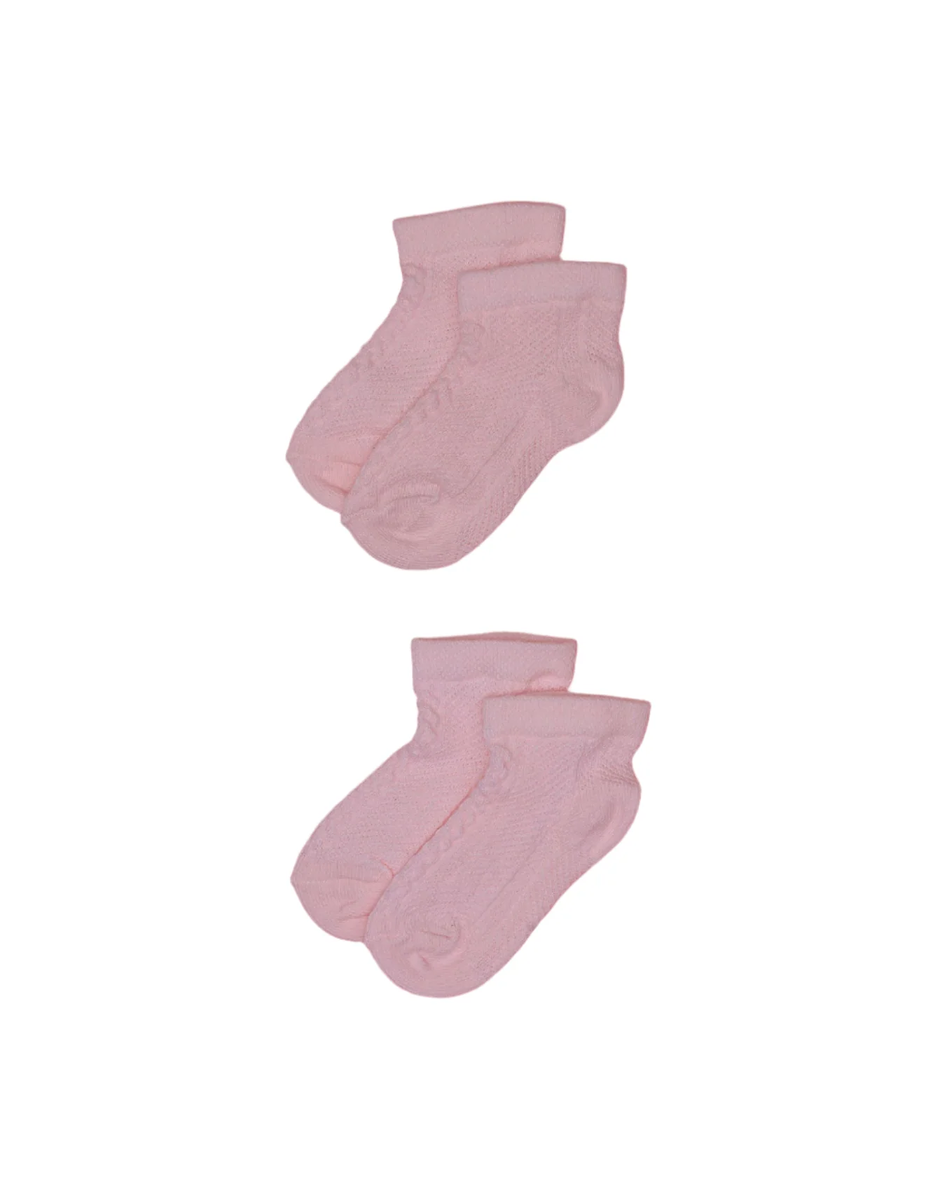 Socks Knitted Baby Pink Pack of 2