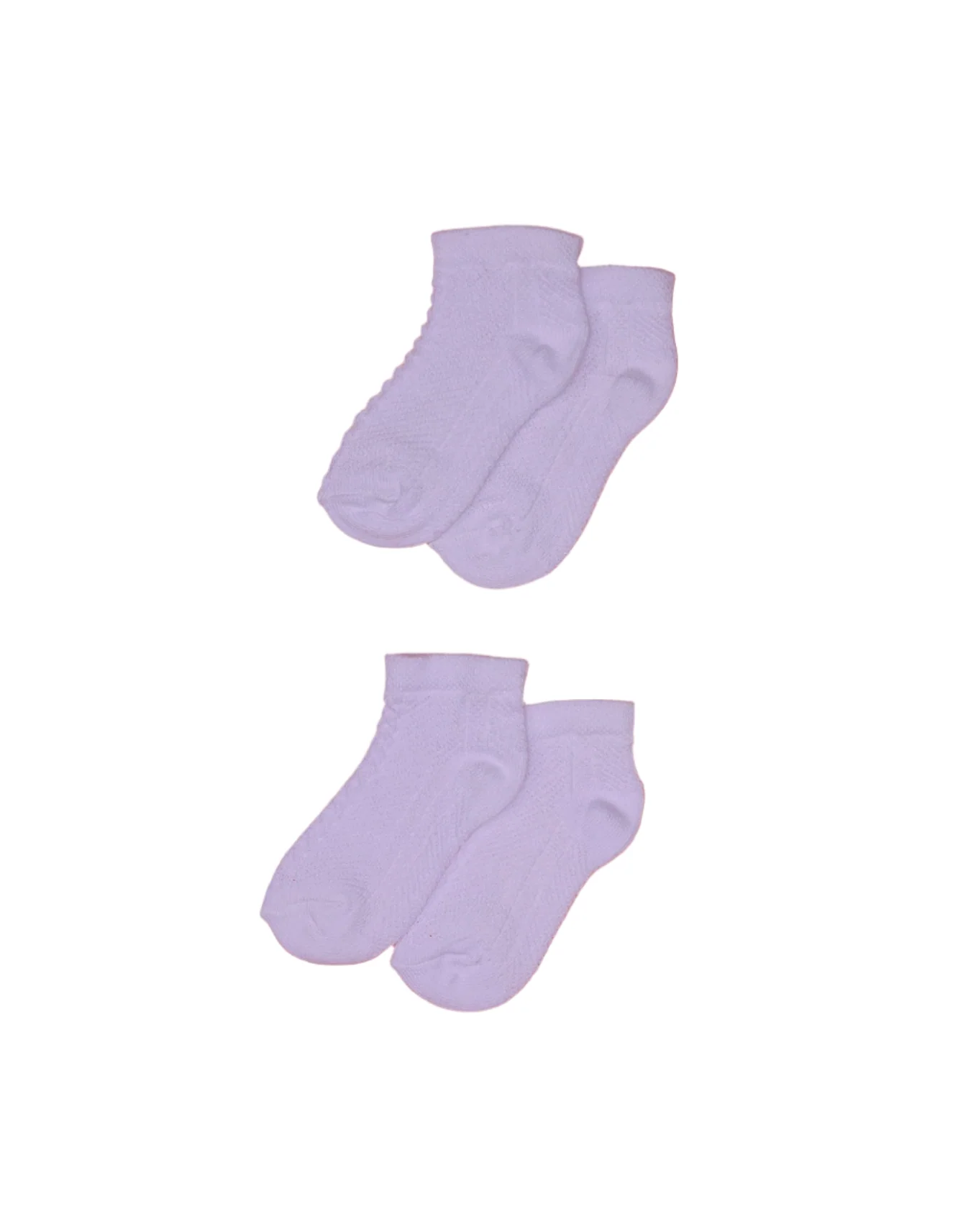 Socks Knitted White Pack of 2