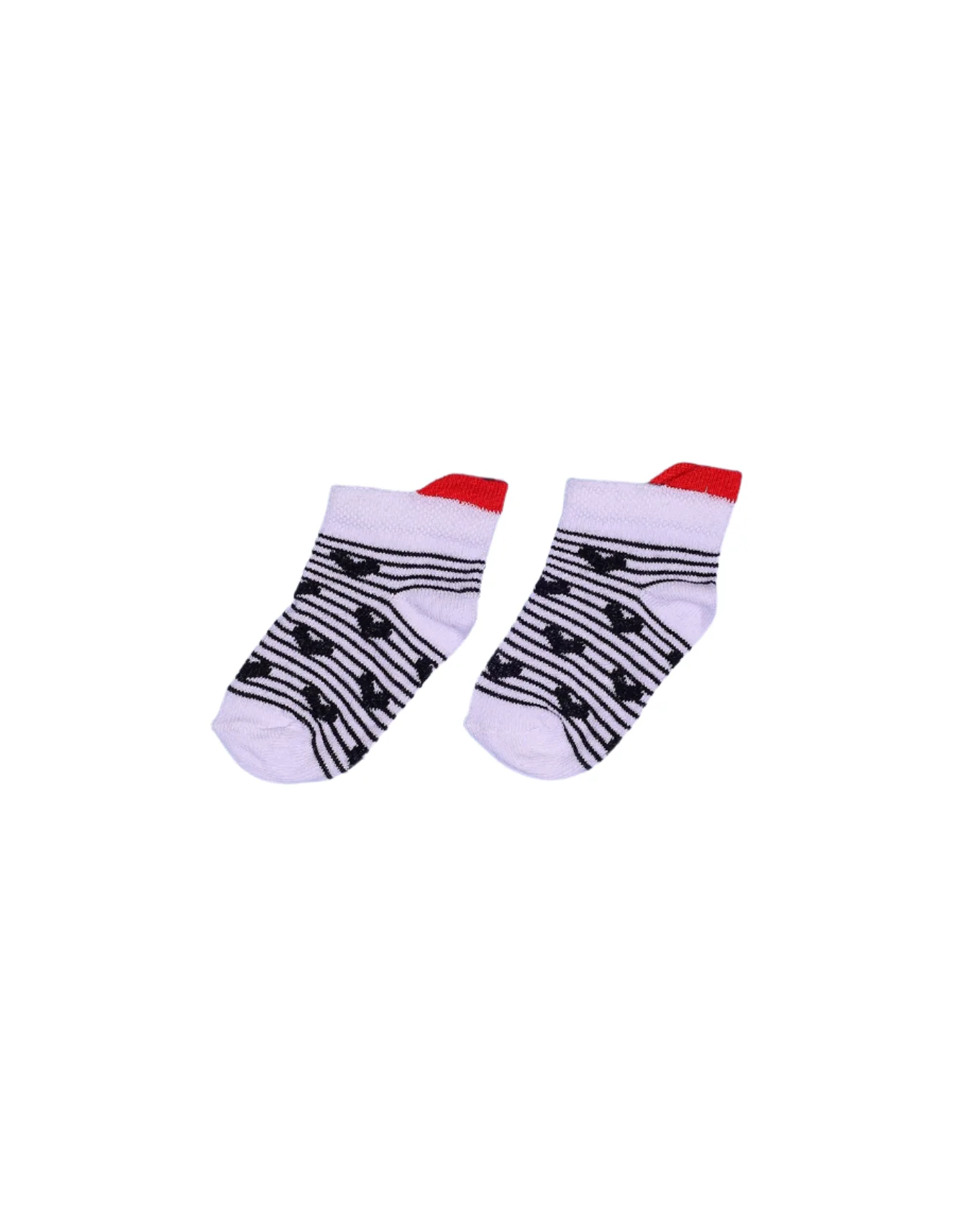 Socks White with Black Stripes Pack of 2 - Image 2