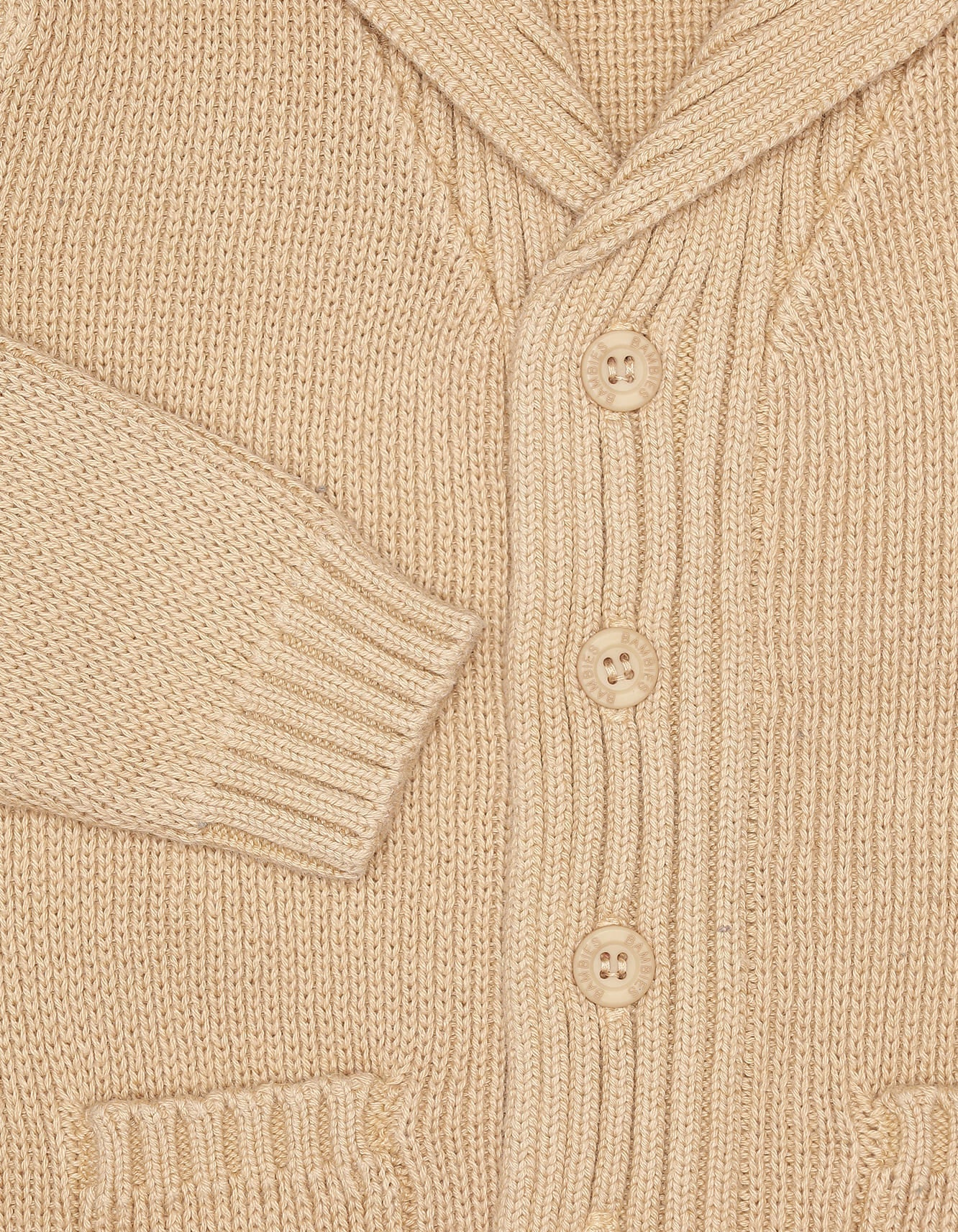 Zubaida's Sweater Collar Style Button Down Beige Toddler for Boys - Image 3