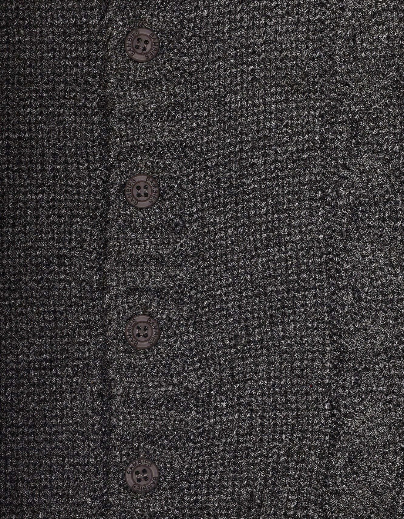Zubaida's Sweater Front Button Charcoal Base Stripes Toddler - Image 4