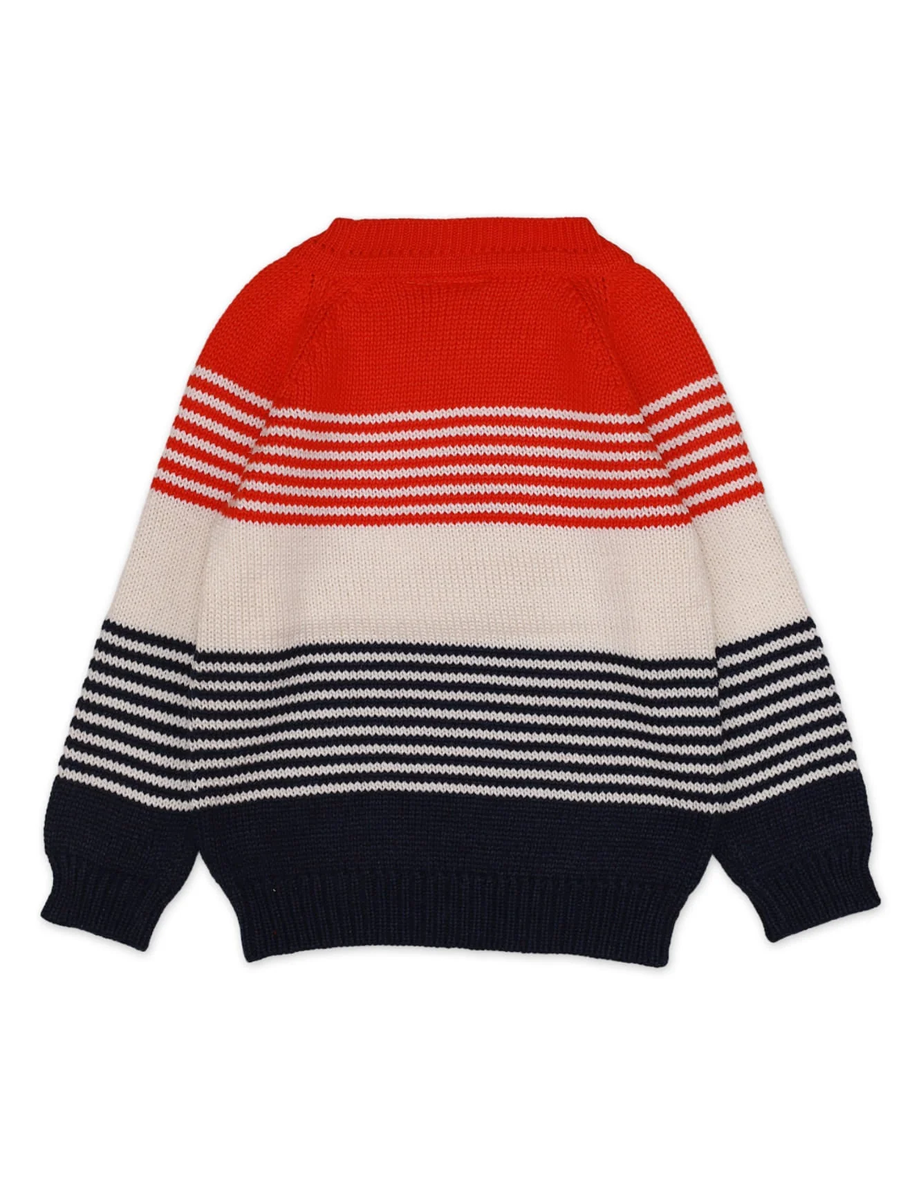 Zubaida's Sweater Round Neck Orange Navy White Infant - Image 2