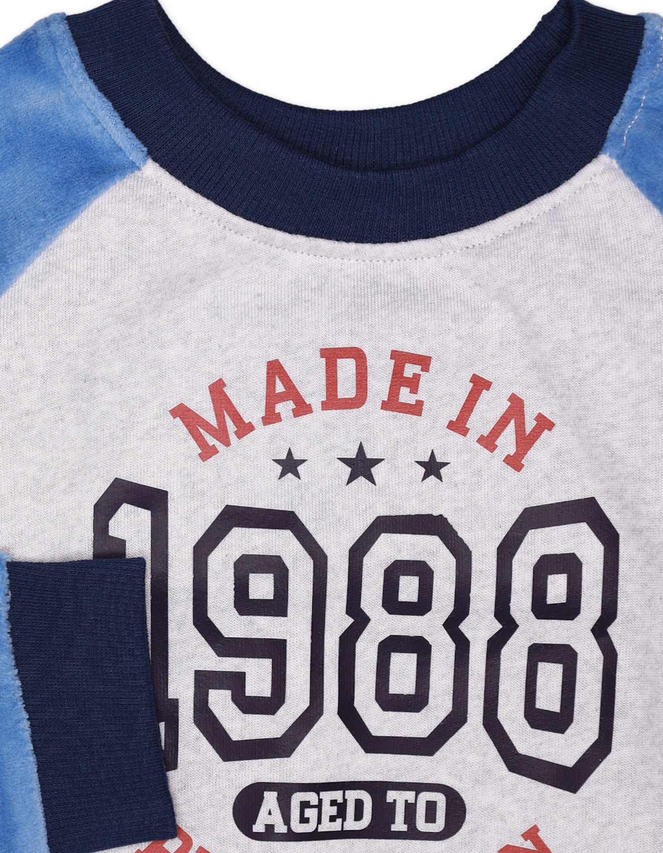 Zubaida's Sweatshirt Contrast Sleeves Blue Infant Boys - Image 2