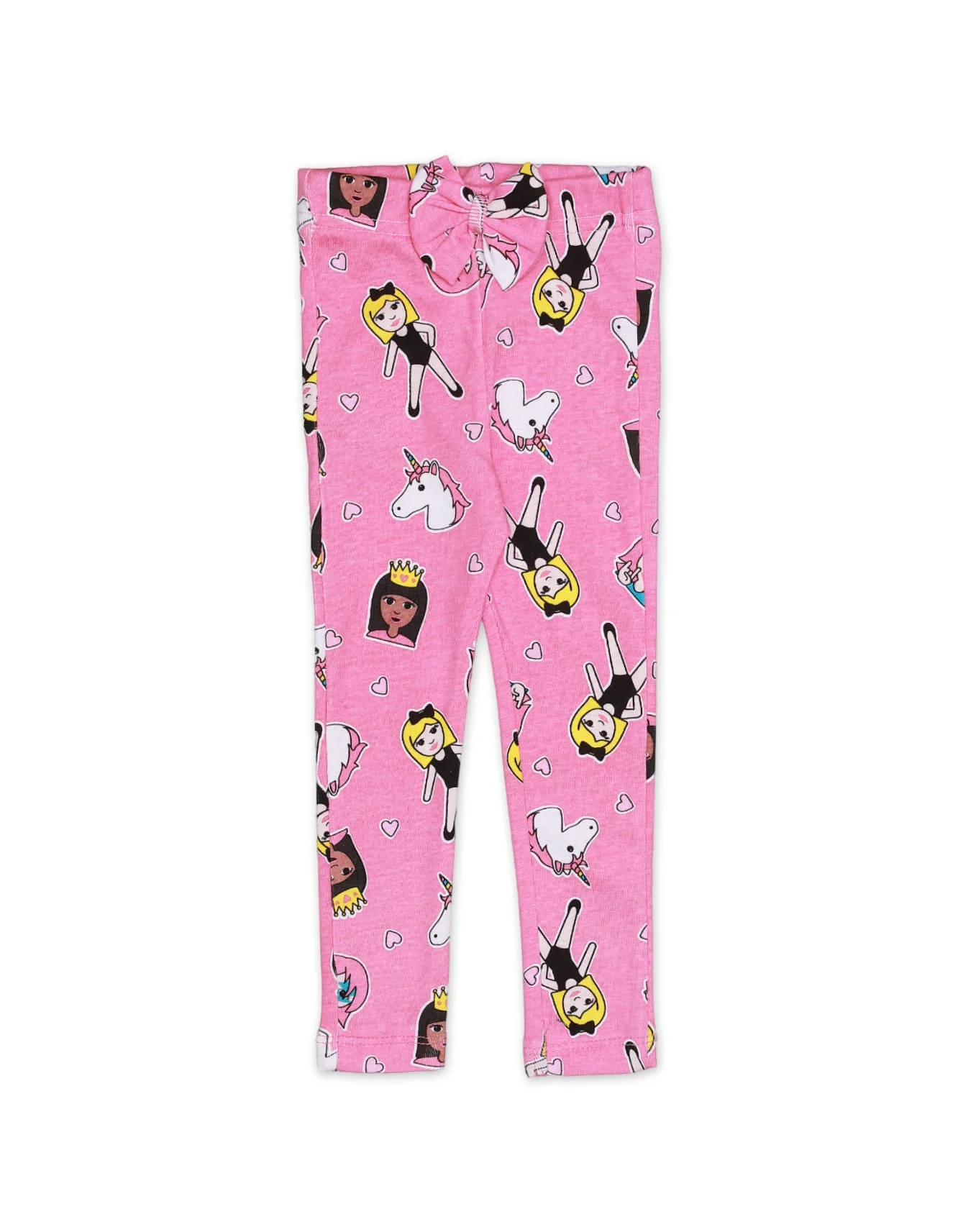 Zubaida's Tights Front Bow Pink Unicorn Infant Girls