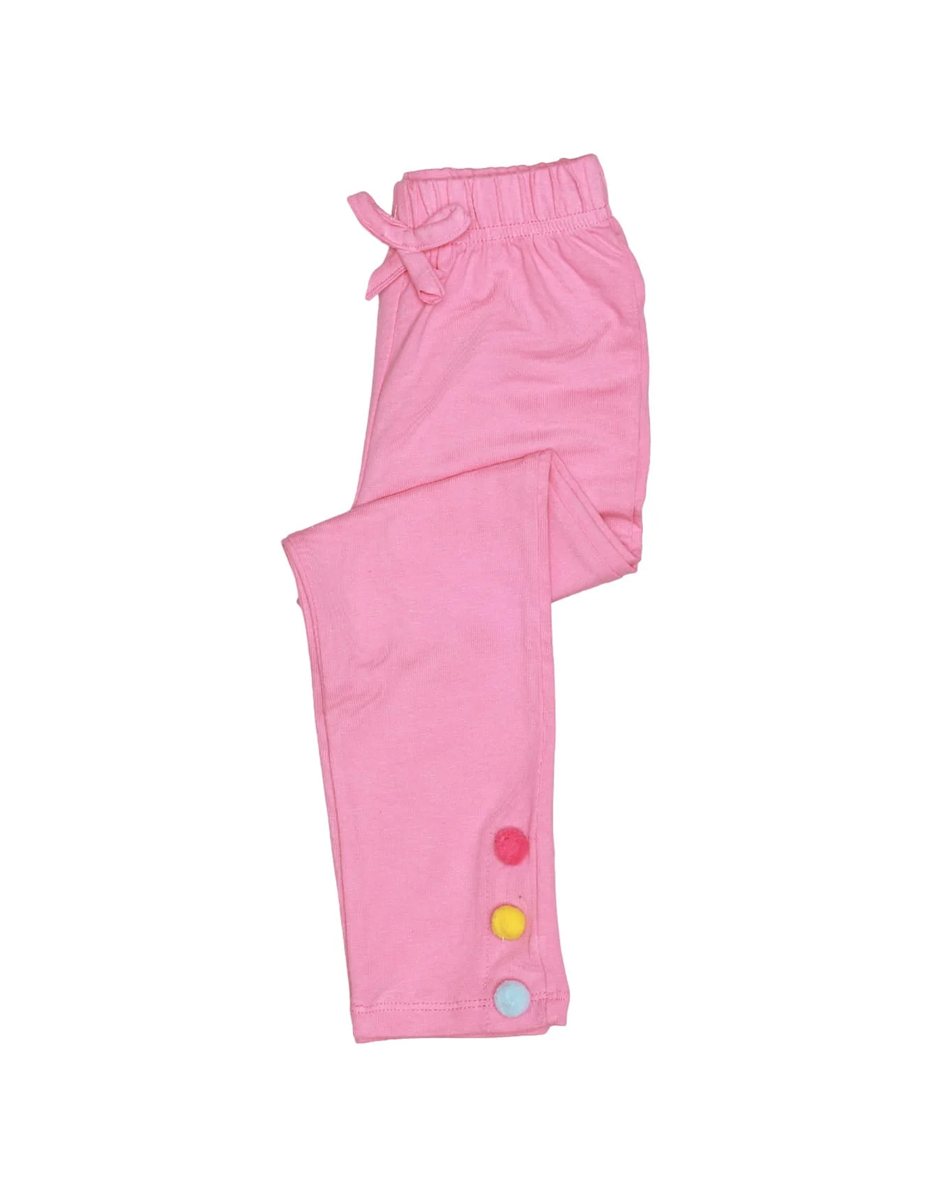 Zubaida's Tights Side Buttons Pink - Image 2