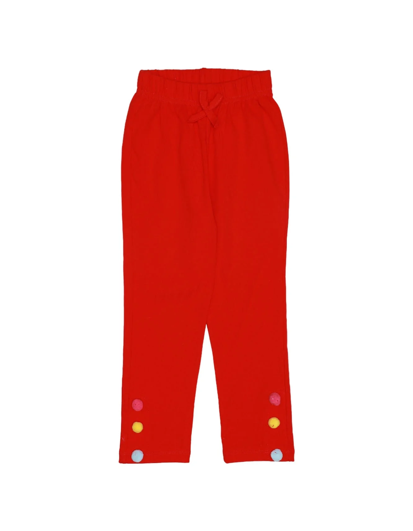 Zubaida's Tights Side Buttons Red