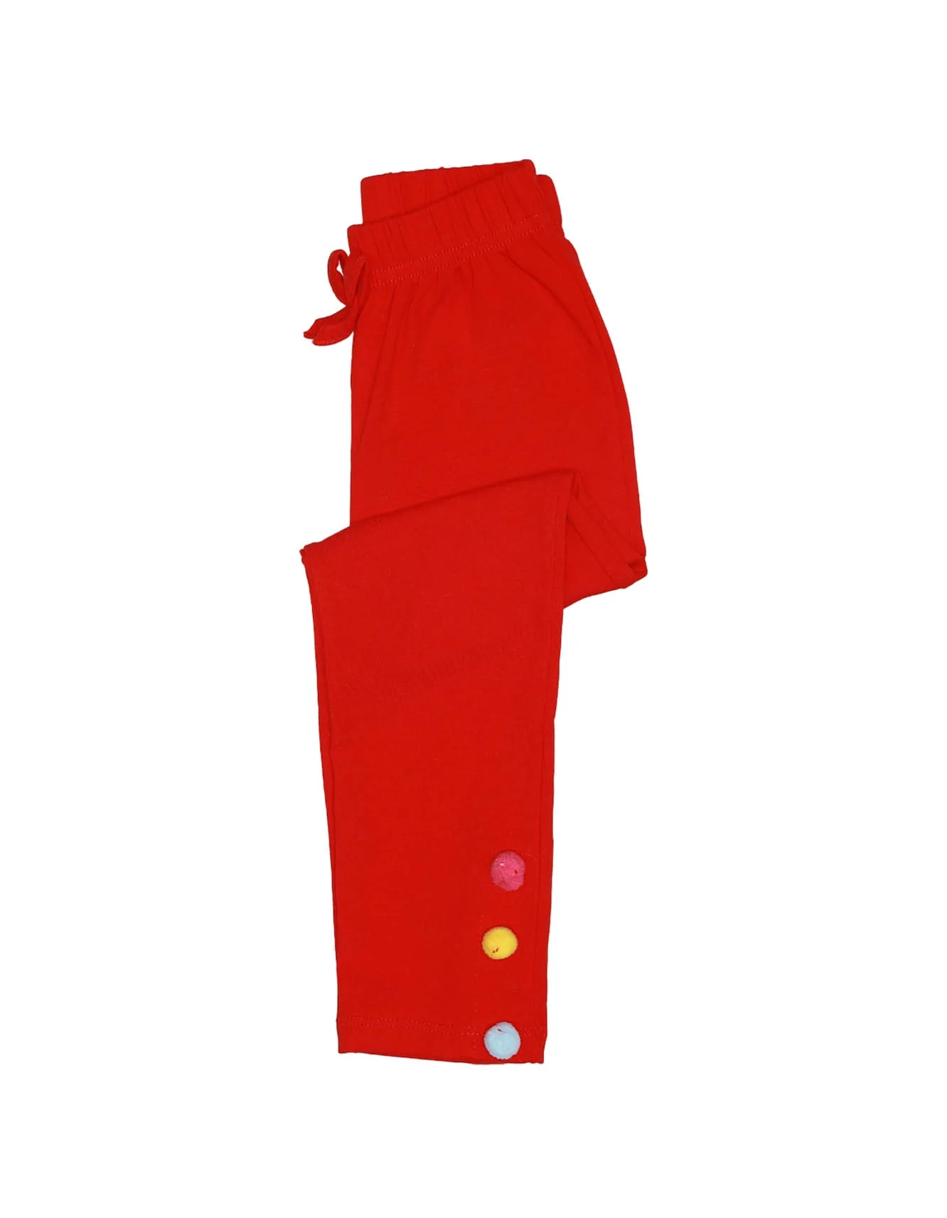 Zubaida's Tights Side Buttons Red - Image 2