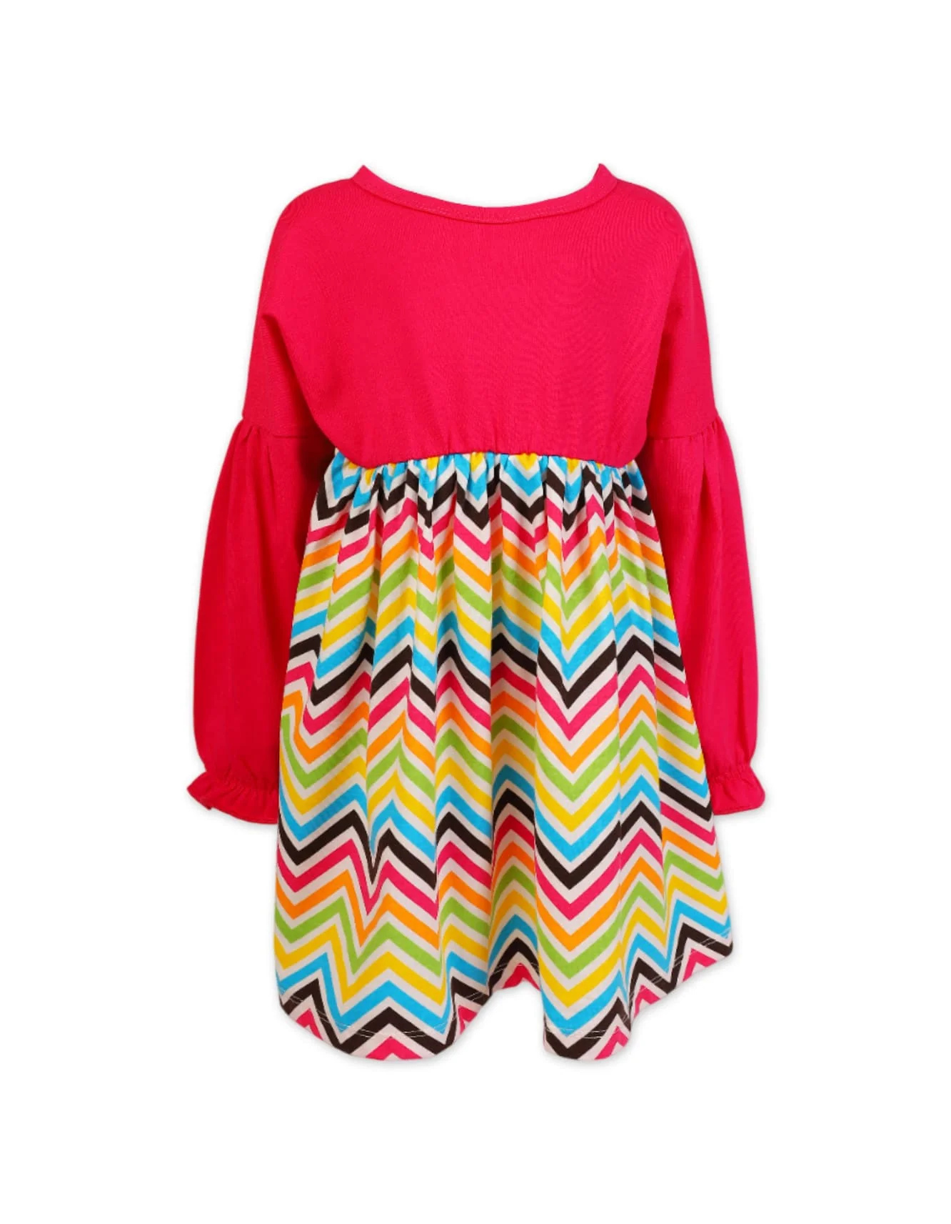Toddler Girls Stylish Casual Dresses Bambies Pink and Multicolor at Zubaidas