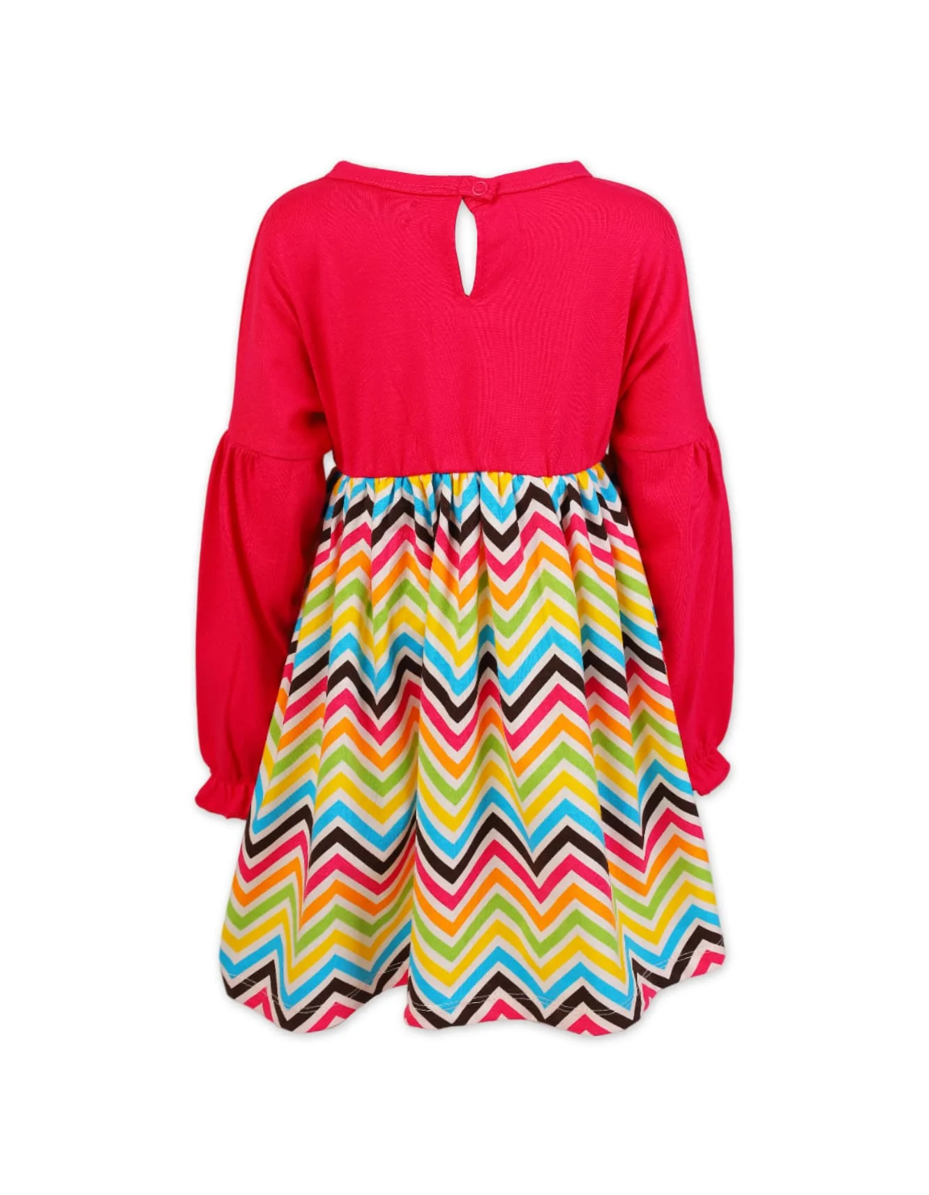 Toddler Girls Stylish Casual Dresses Bambies Pink and Multicolor at Zubaidas - Image 3
