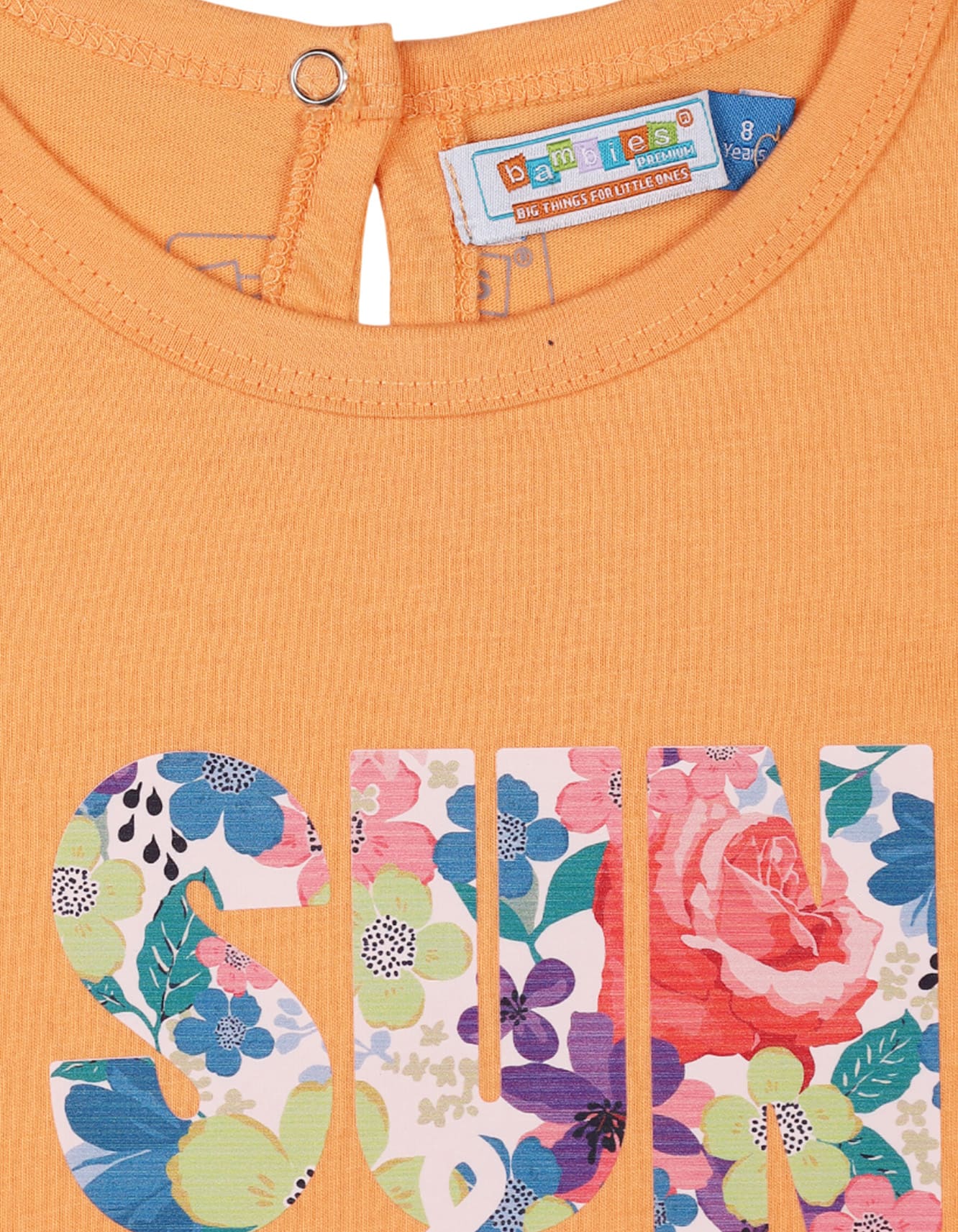 Toddler Girls Winter Casual T Shirts Bambies Sun and Fun Time Orange at Zubaidas - Image 2
