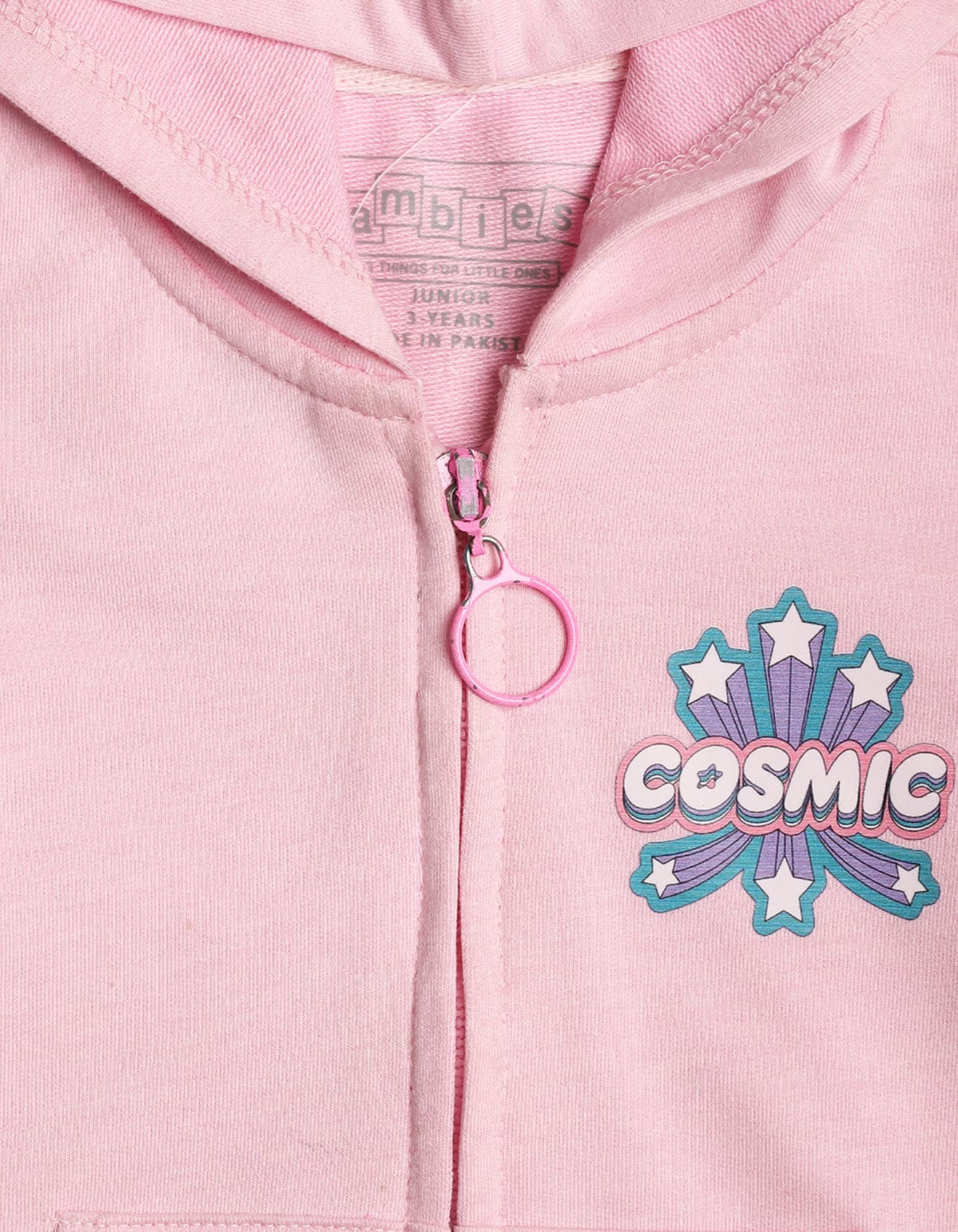 Toddler Girls Winter Jackets Bambies Hooded Cosmic Pink at Zubaidas - Image 2