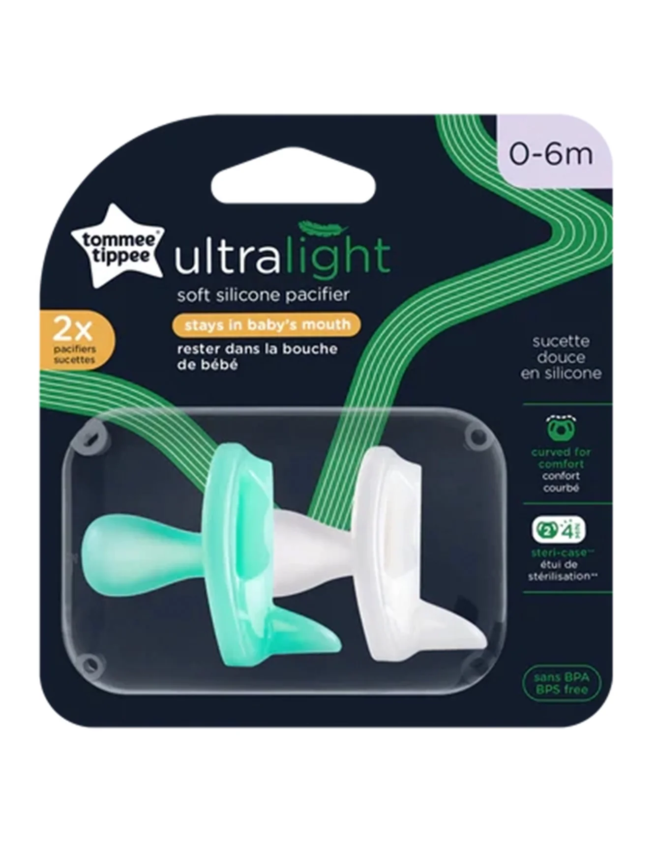 Tommee Tippee 0-6 M Silicone Soother Pack of 2 TT 533495 at Zubaidas Official™ Pakistan - Image 2