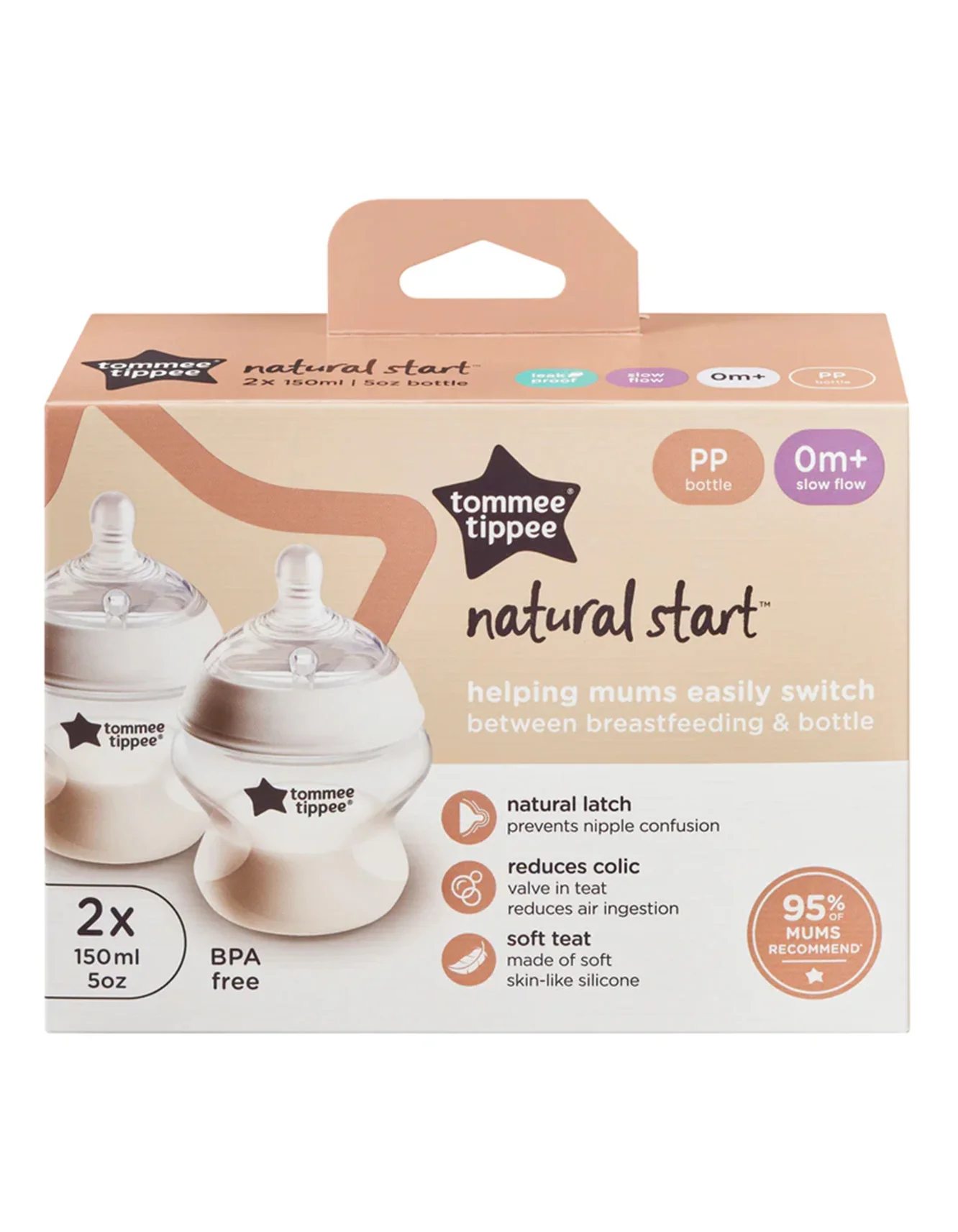 Tommee Tippee 150 ML Natural Start Bottle Pack of 2 TT 423903 at Zubaidas Official™ - Image 2