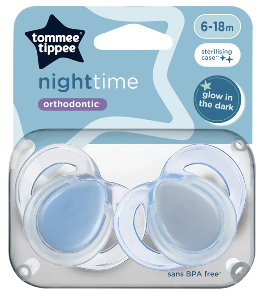 Tommee Tippee 6-18 M Closer to Nature Night Time 2 Orthodontic Soothers TT 433362 at Zubaidas Official™ - Image 4