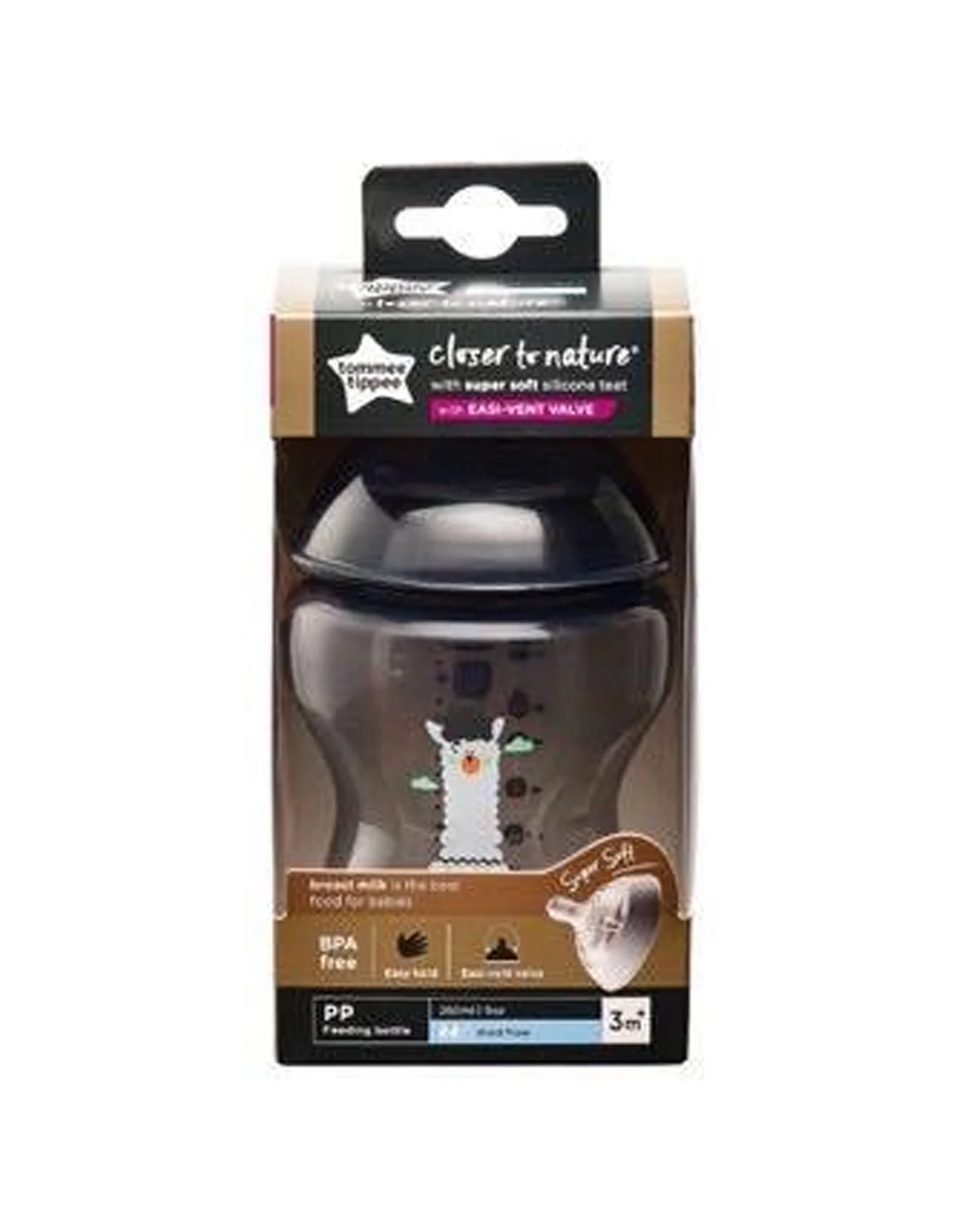 Tommee Tippee Close To Nature Tinted Bottle Black 260 ML 9OZ TT 422575 at Zubaidas Official™ - Image 2