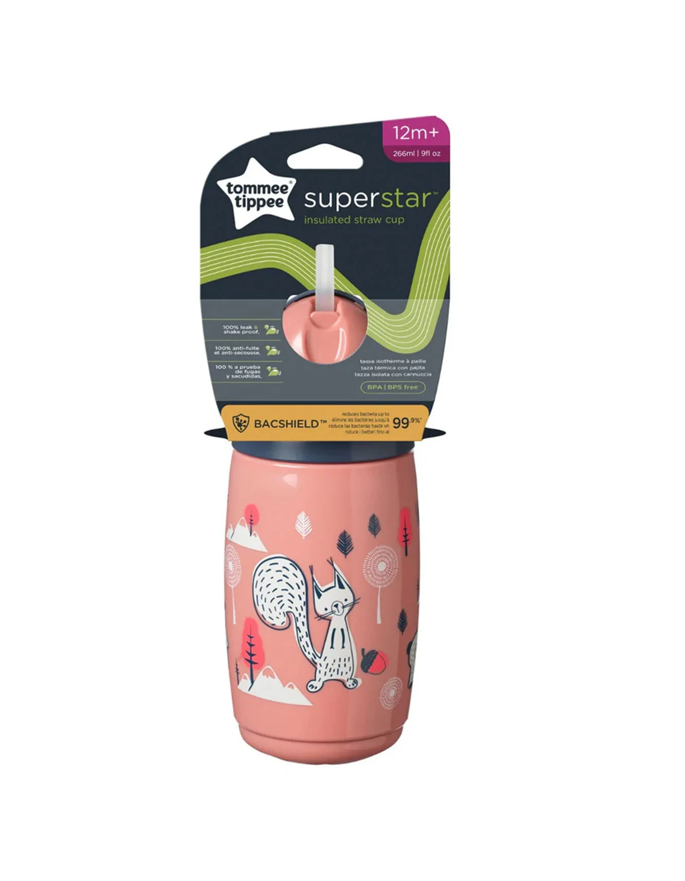 Tommee Tippee Insulated Straw Cup Pink TT 447825 at Zubaidas Official™ Pakistan - Image 3
