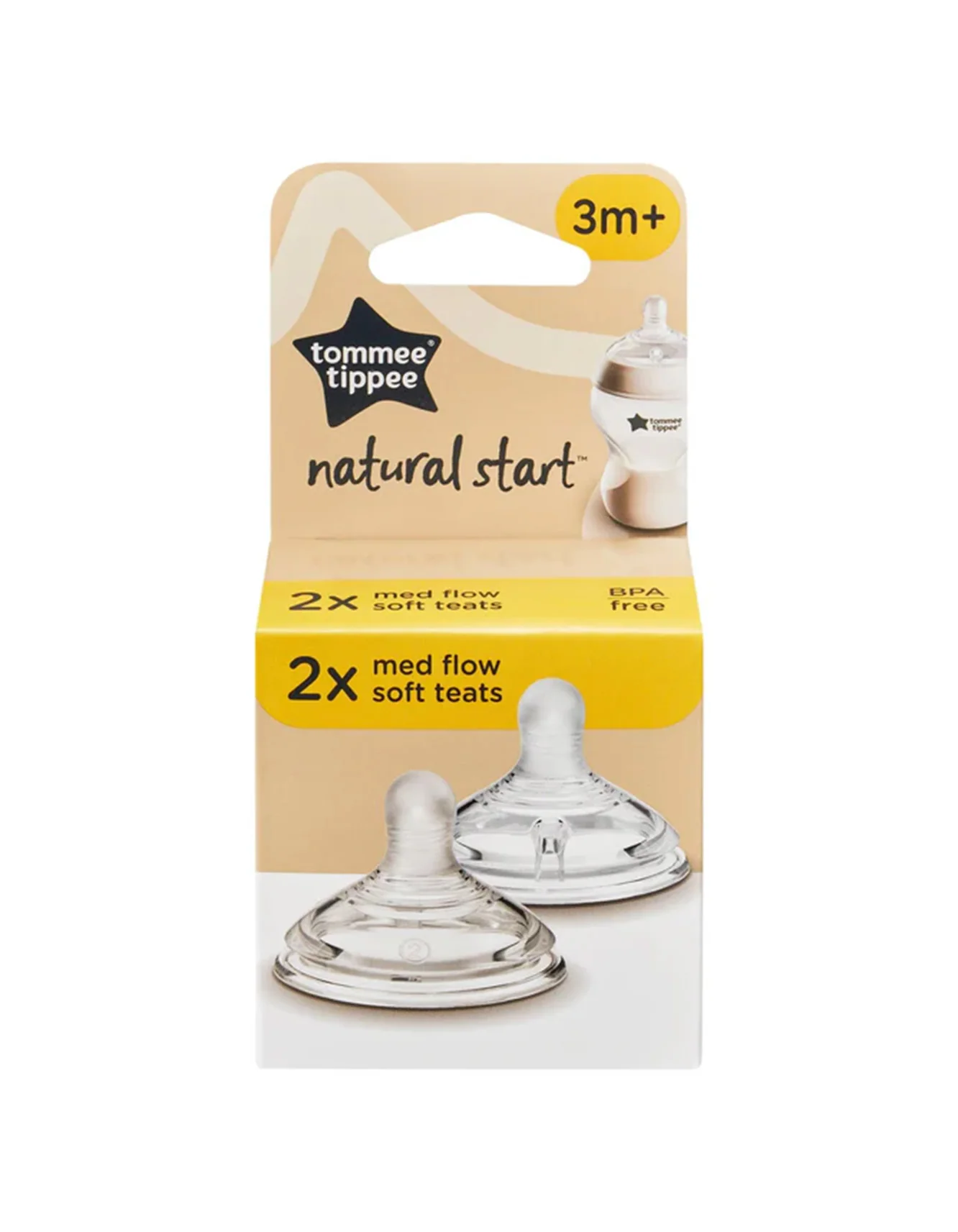 Tommee Tippee Natural Start Medium Flow Soft Teat Pack of 2 TT 423962 at Zubaidas Official™ Pakistan - Image 2