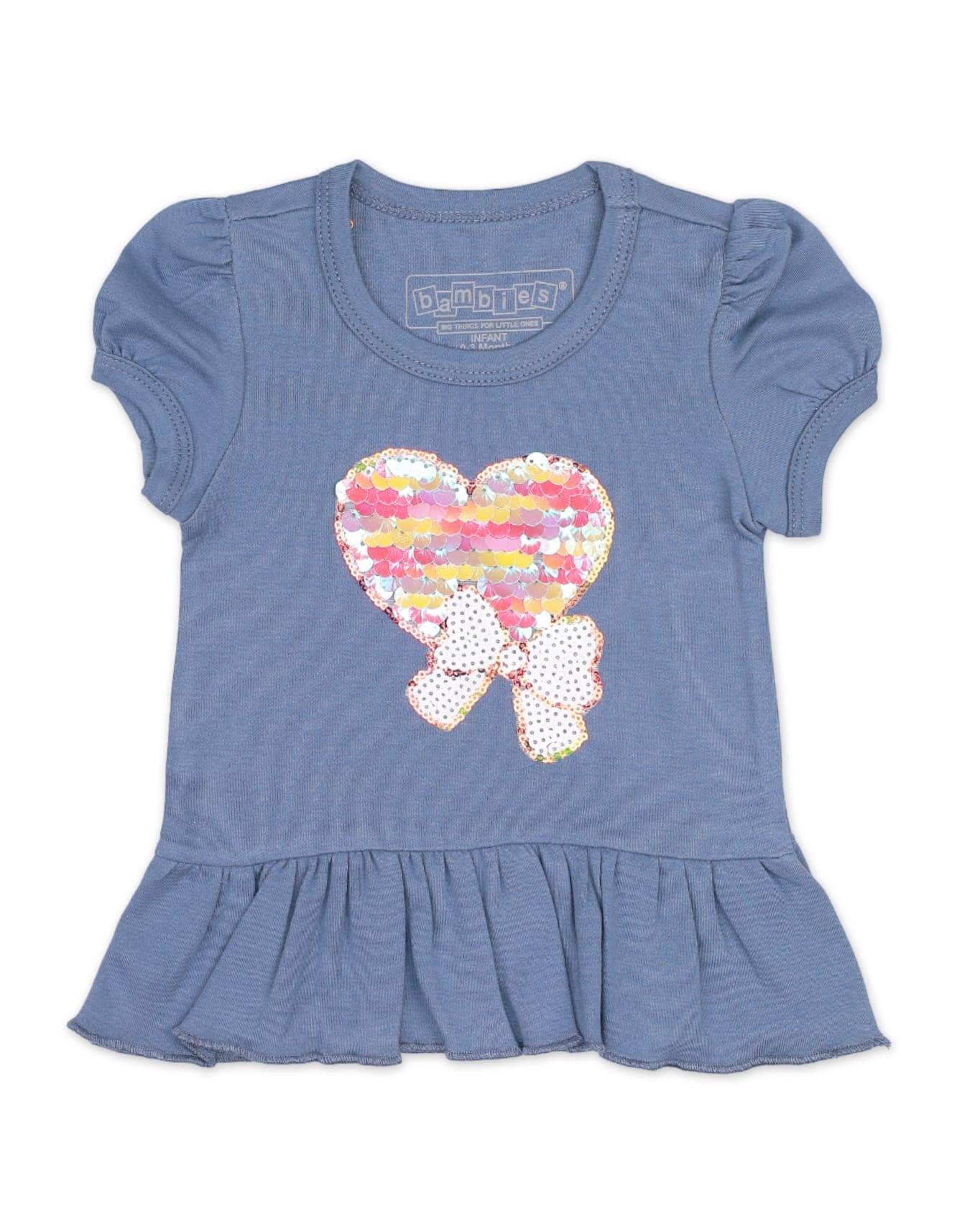 Zubaida's Shimmery Heart & Bow Top