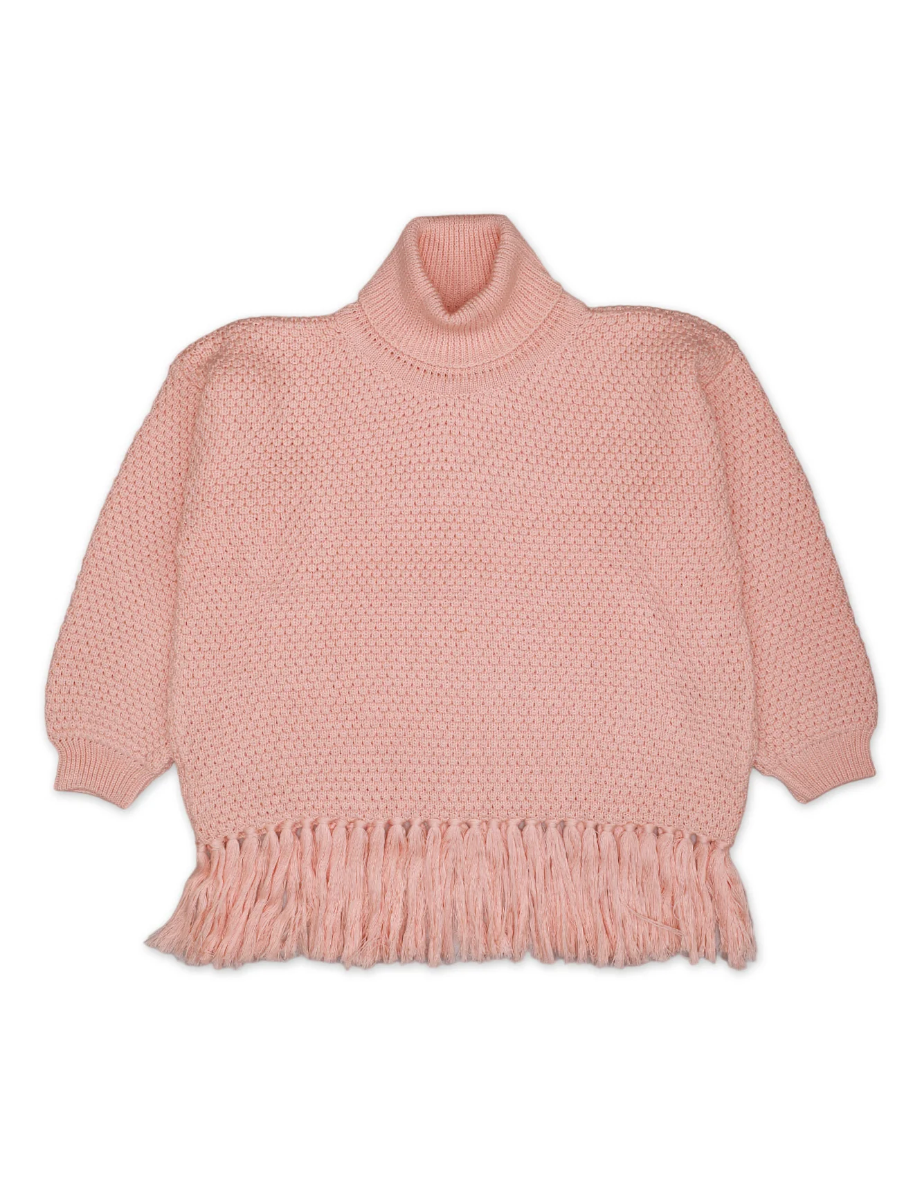 Zubaida's Top Woolen Peachy Pink Toddler for Girls