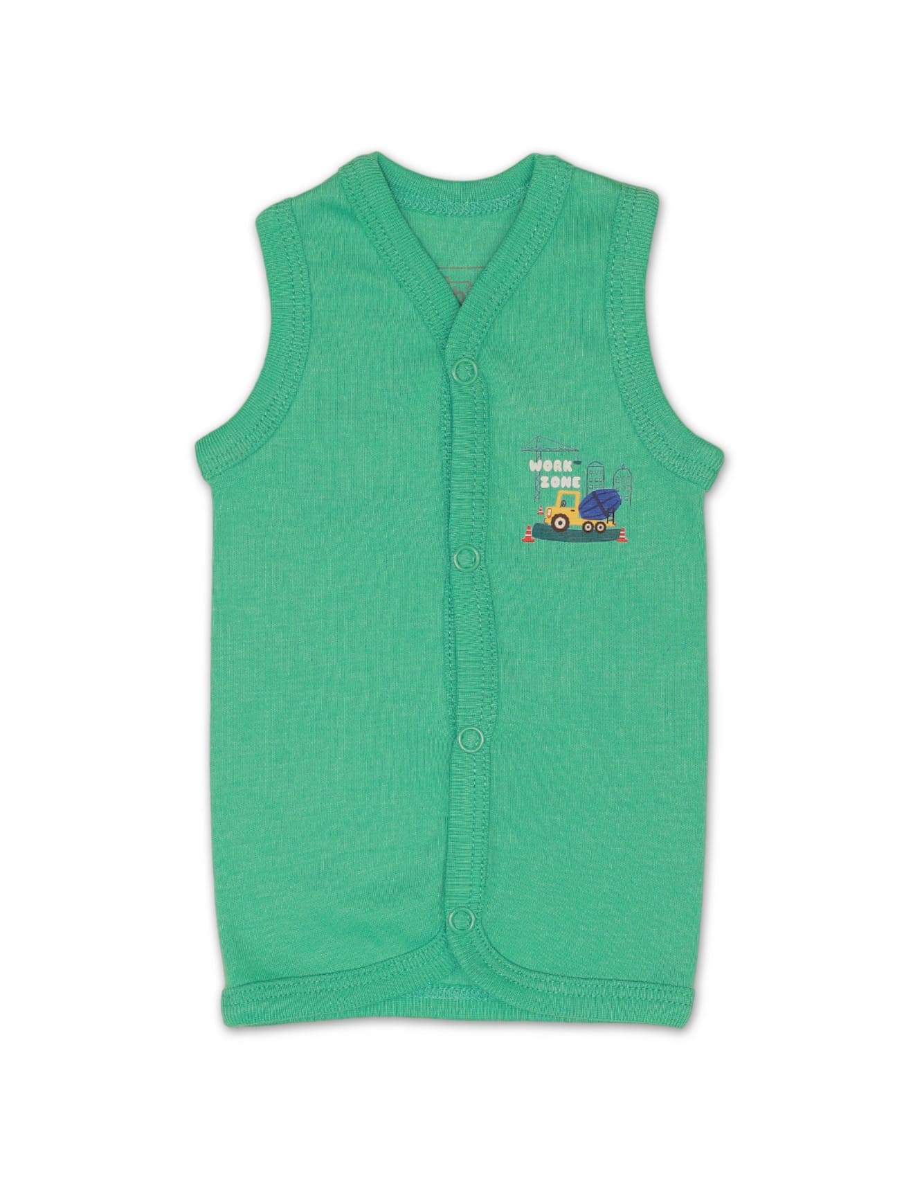 Zubaida's Vest White with Numbers Theme - Pack of 3 - Image 3