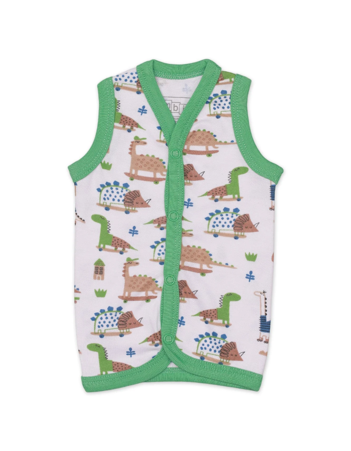 Zubaida's Vests with Green Dinos Theme for Boys- Pack of 3 - Image 6