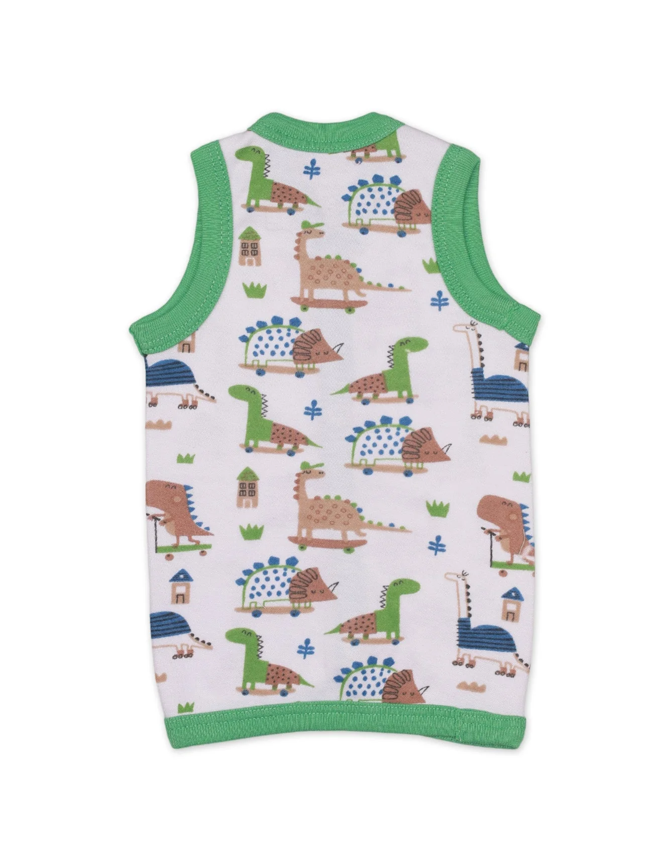 Zubaida's Vests with Green Dinos Theme for Boys- Pack of 3 - Image 7