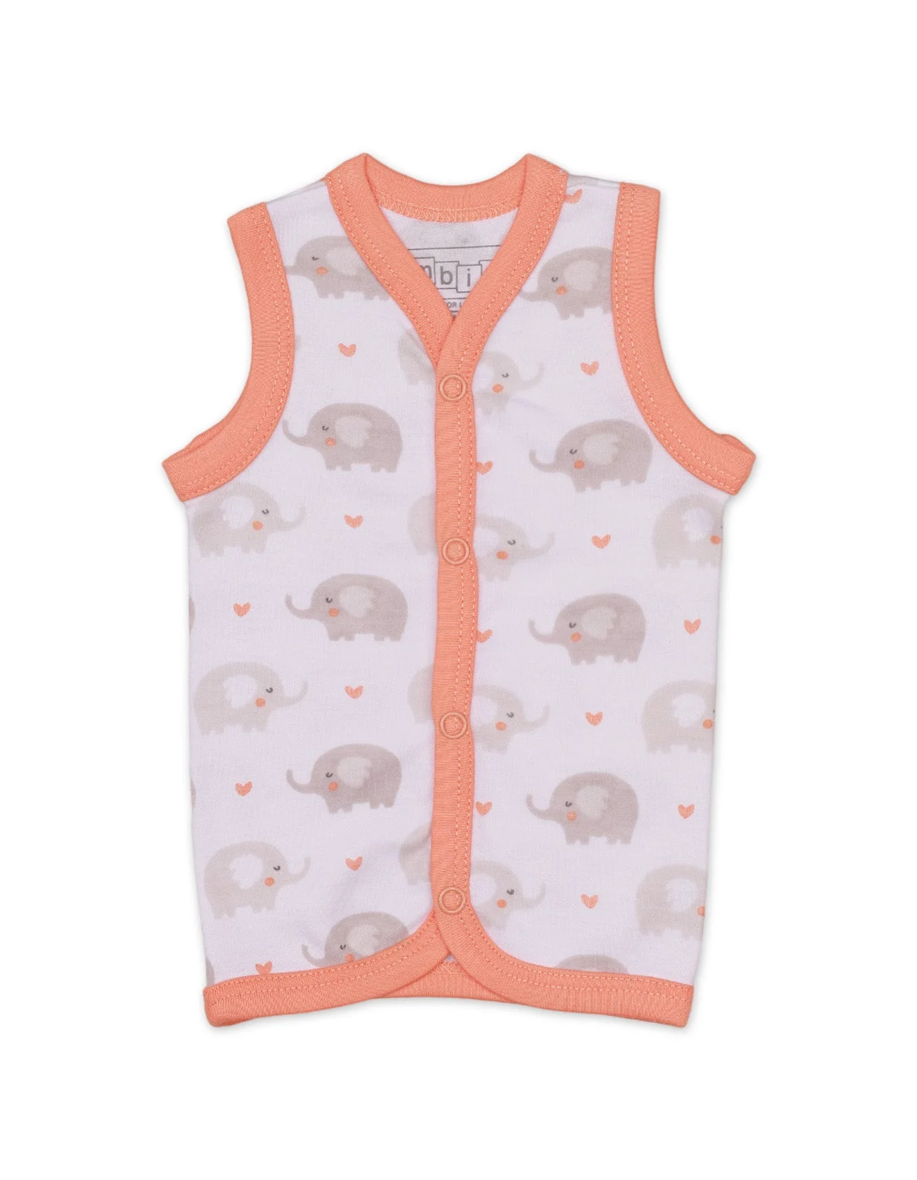 Zubaida's Vests with Elephant Theme Unisex- Pack of 3 - Image 6