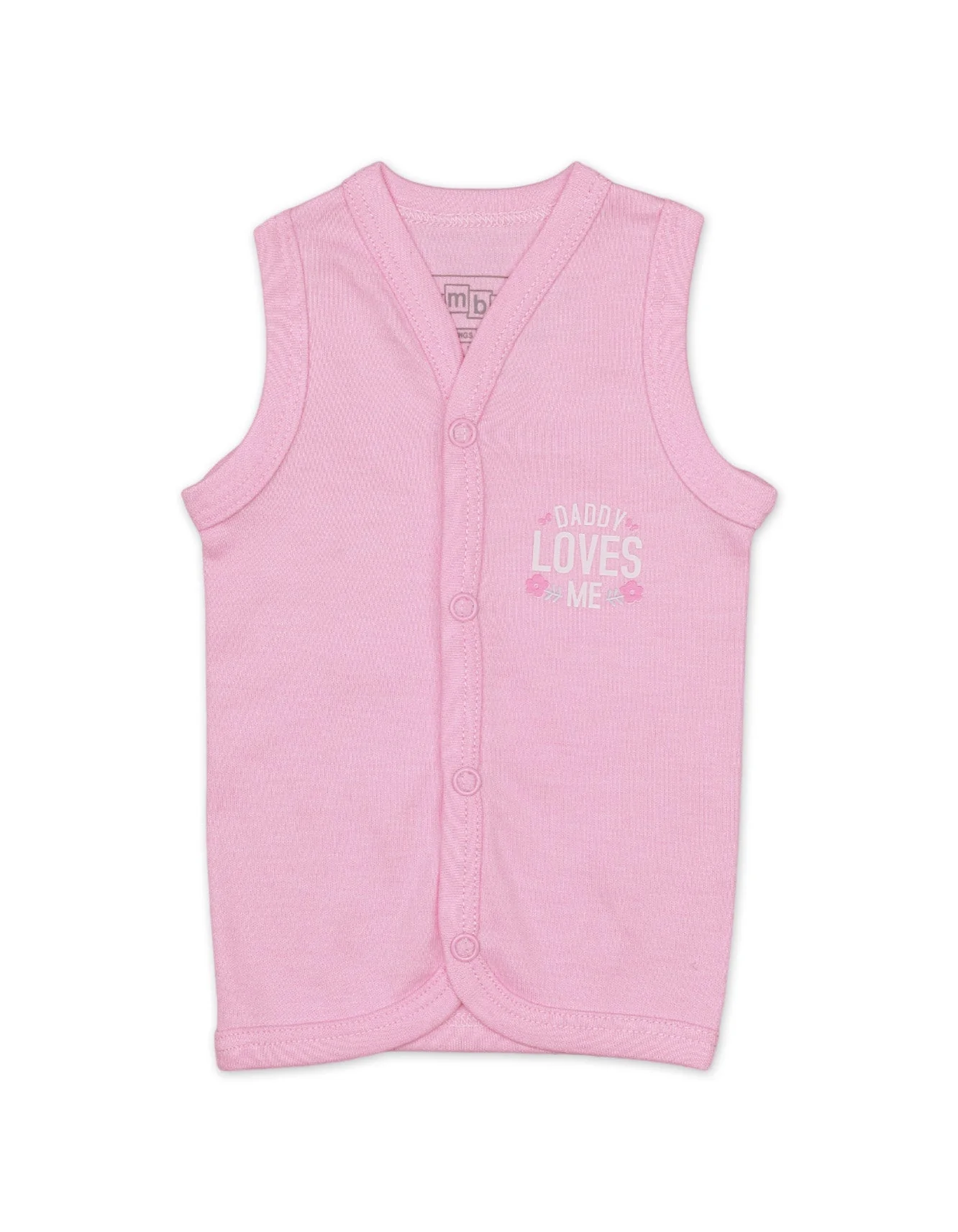 Zubaida's Vests with Floral Theme for Girls- Pack of 3 - Image 4
