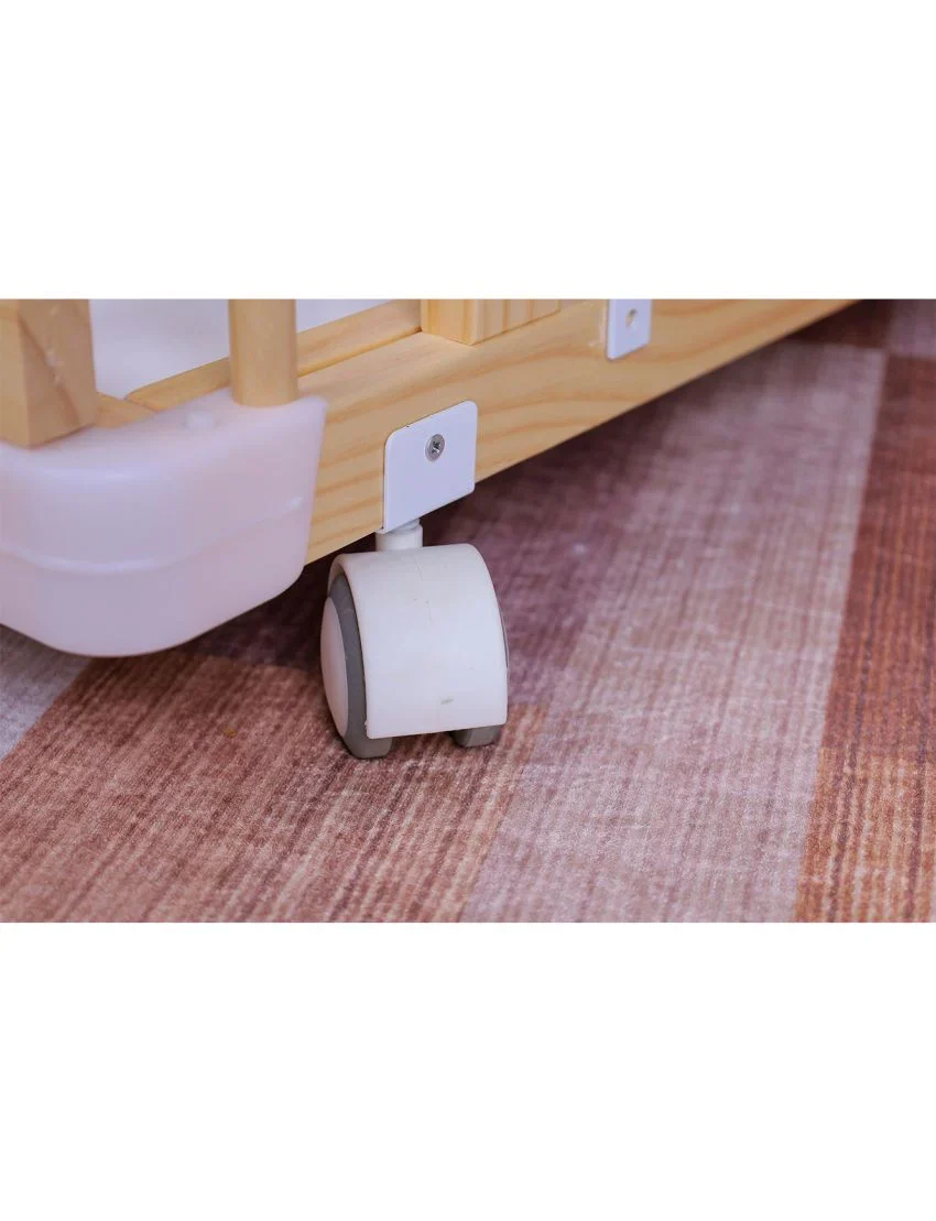 Zubaida's Wooden Cot Light Brown - Image 3