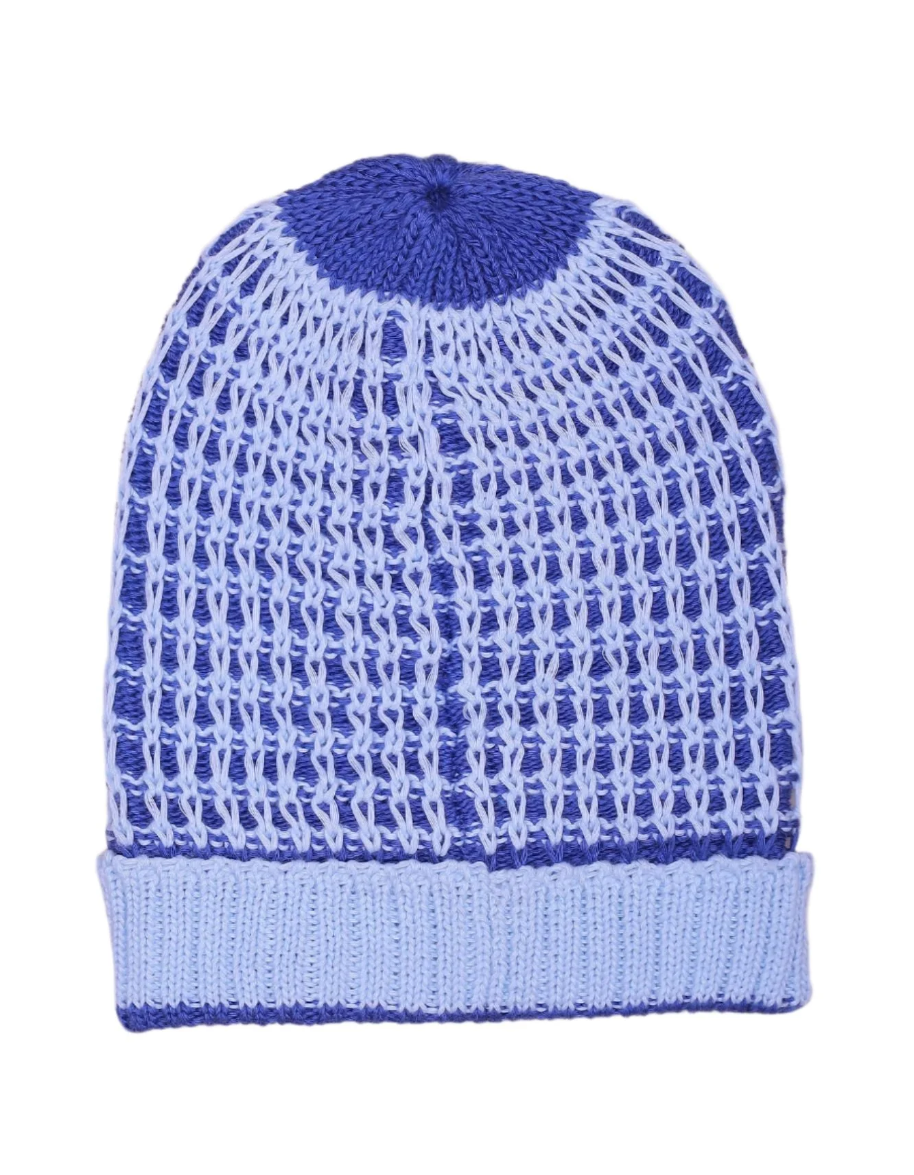 Zubaida's Woolen Checkered Dark Blue and Sky Blue - Image 2
