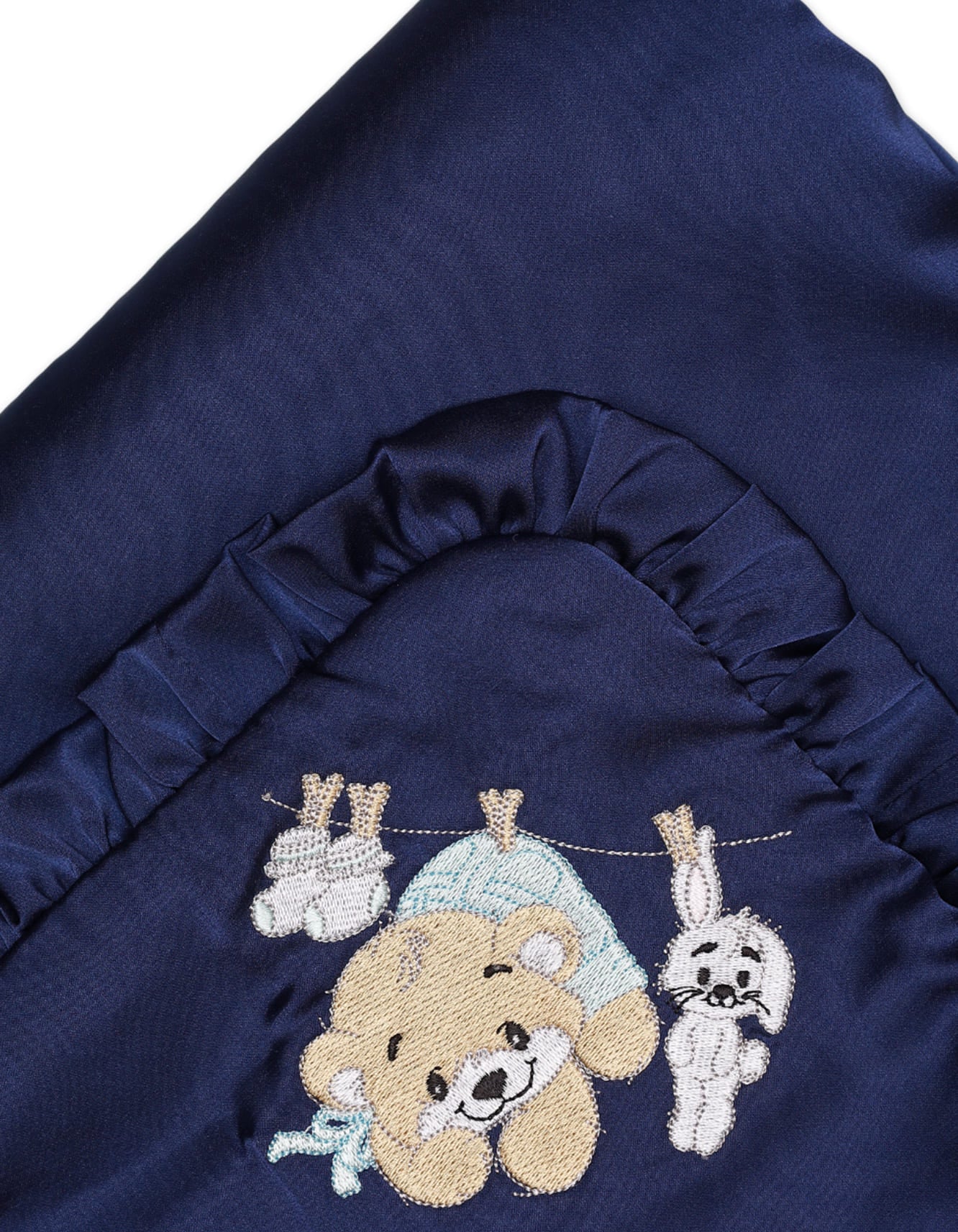 Zubaida's Wrapping Sheet Satin Navy - Image 2