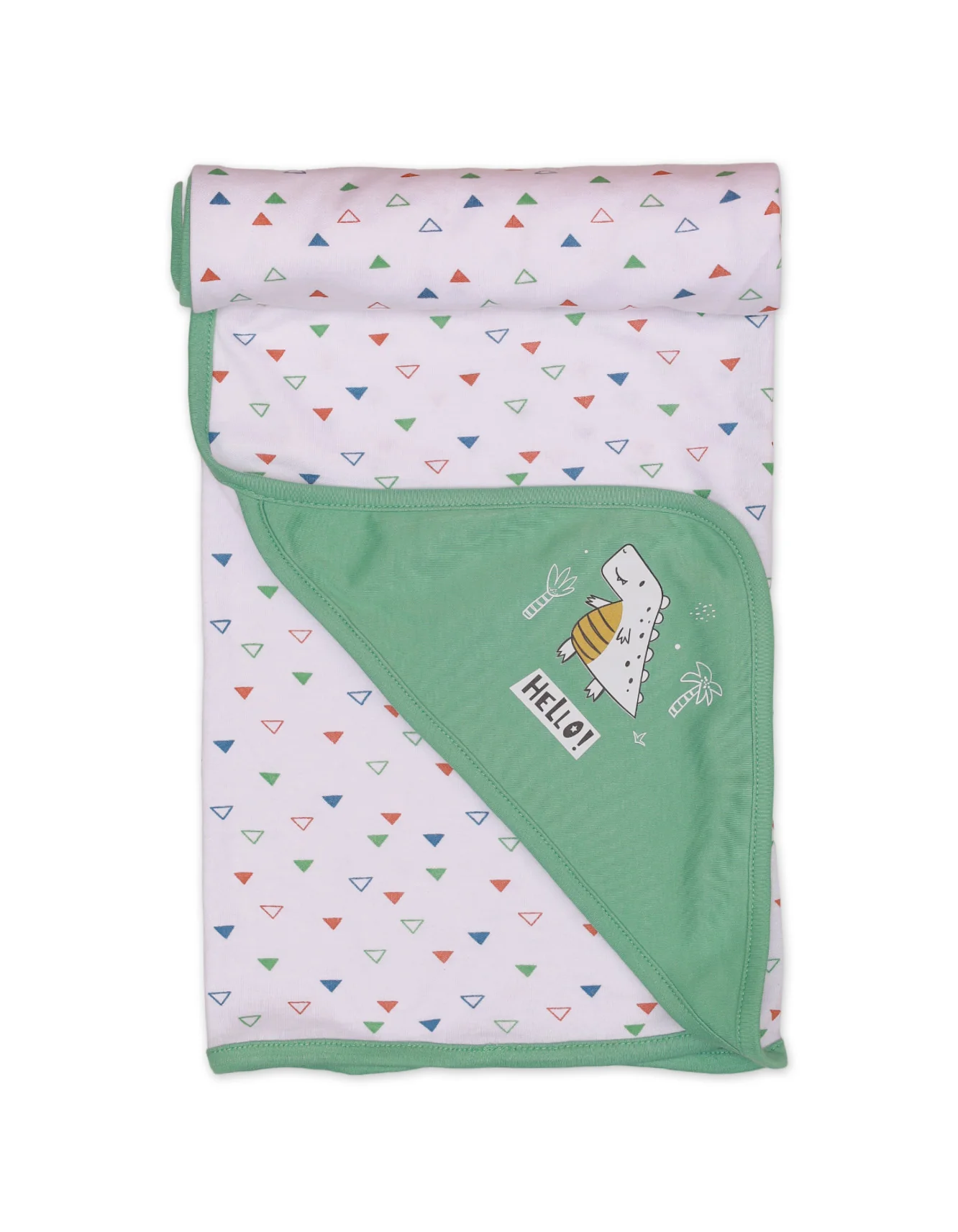 Zubaida's Wrapping Sheet Triangles Green Dinos Theme for Boys