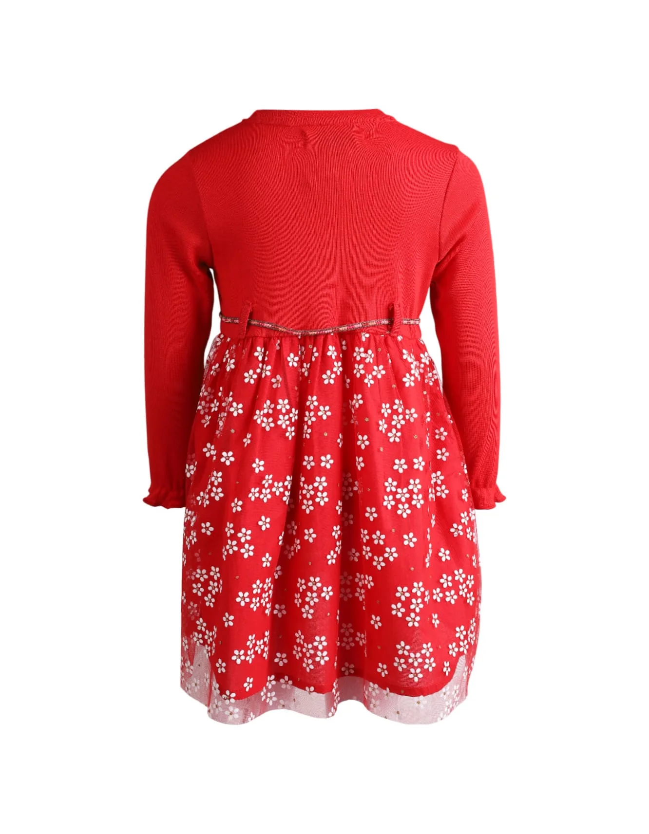 Young Girls Casual Wears Bambies Floral Mesh Red at Zubaidas - Image 3