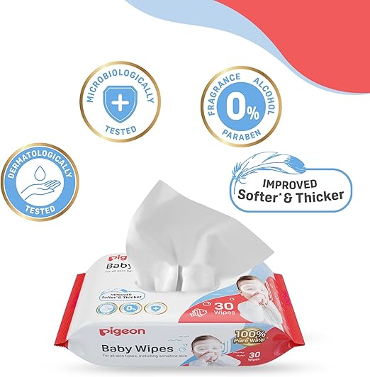 Zubaida's Pigeon Wipes Pure Water 30 Sheets - P79479 - Image 2